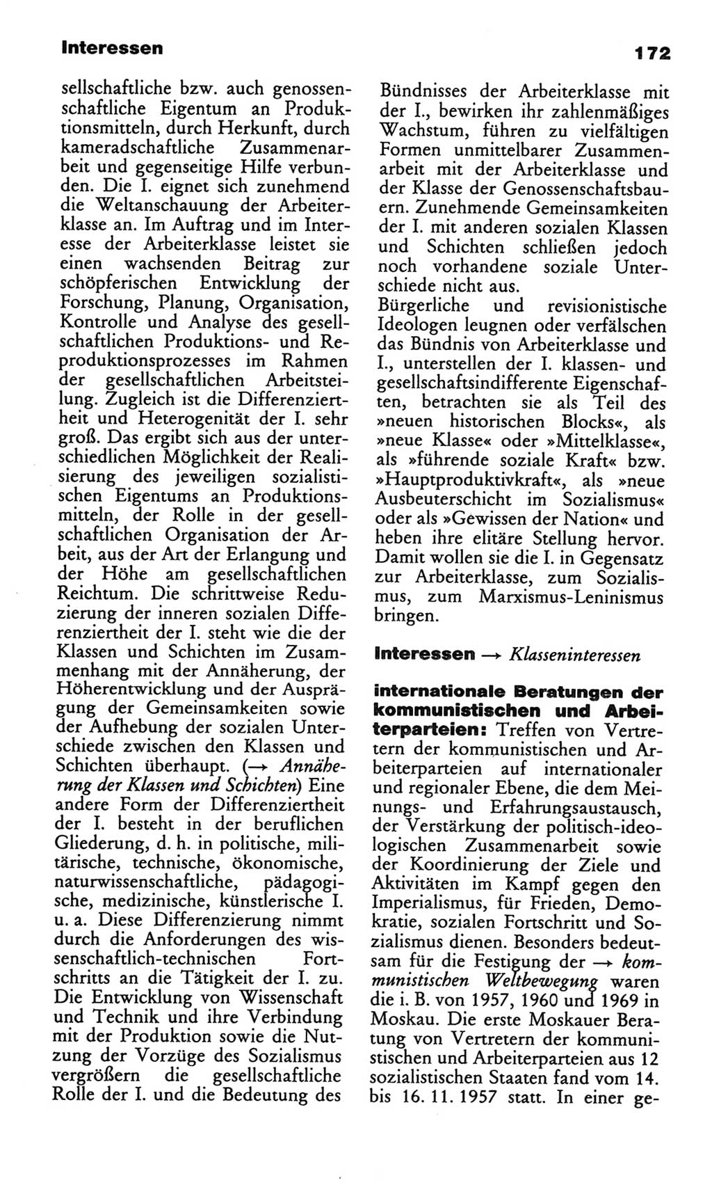 Wörterbuch des wissenschaftlichen Kommunismus [Deutsche Demokratische Republik (DDR)] 1982, Seite 172 (Wb. wiss. Komm. DDR 1982, S. 172)