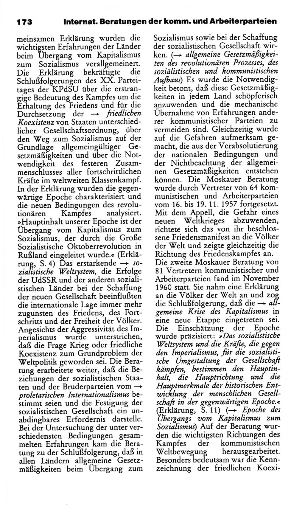 Wörterbuch des wissenschaftlichen Kommunismus [Deutsche Demokratische Republik (DDR)] 1982, Seite 173 (Wb. wiss. Komm. DDR 1982, S. 173)