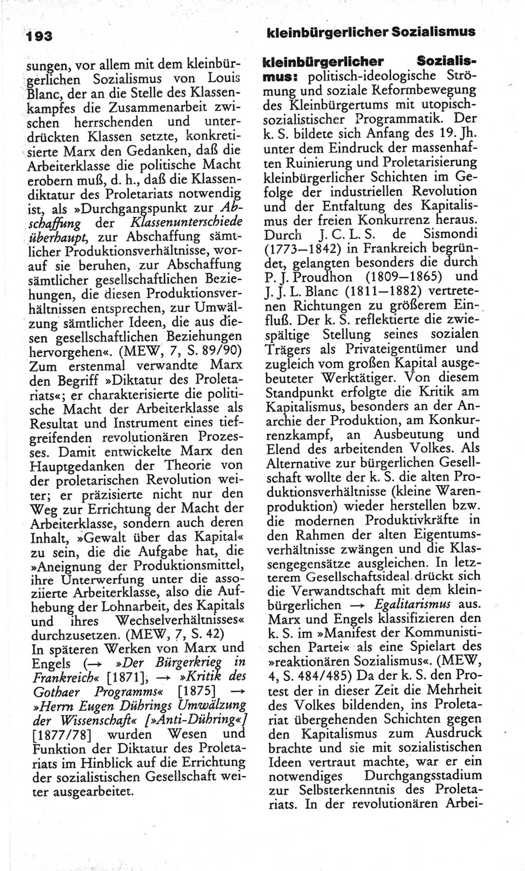 Wörterbuch des wissenschaftlichen Kommunismus [Deutsche Demokratische Republik (DDR)] 1982, Seite 193 (Wb. wiss. Komm. DDR 1982, S. 193)