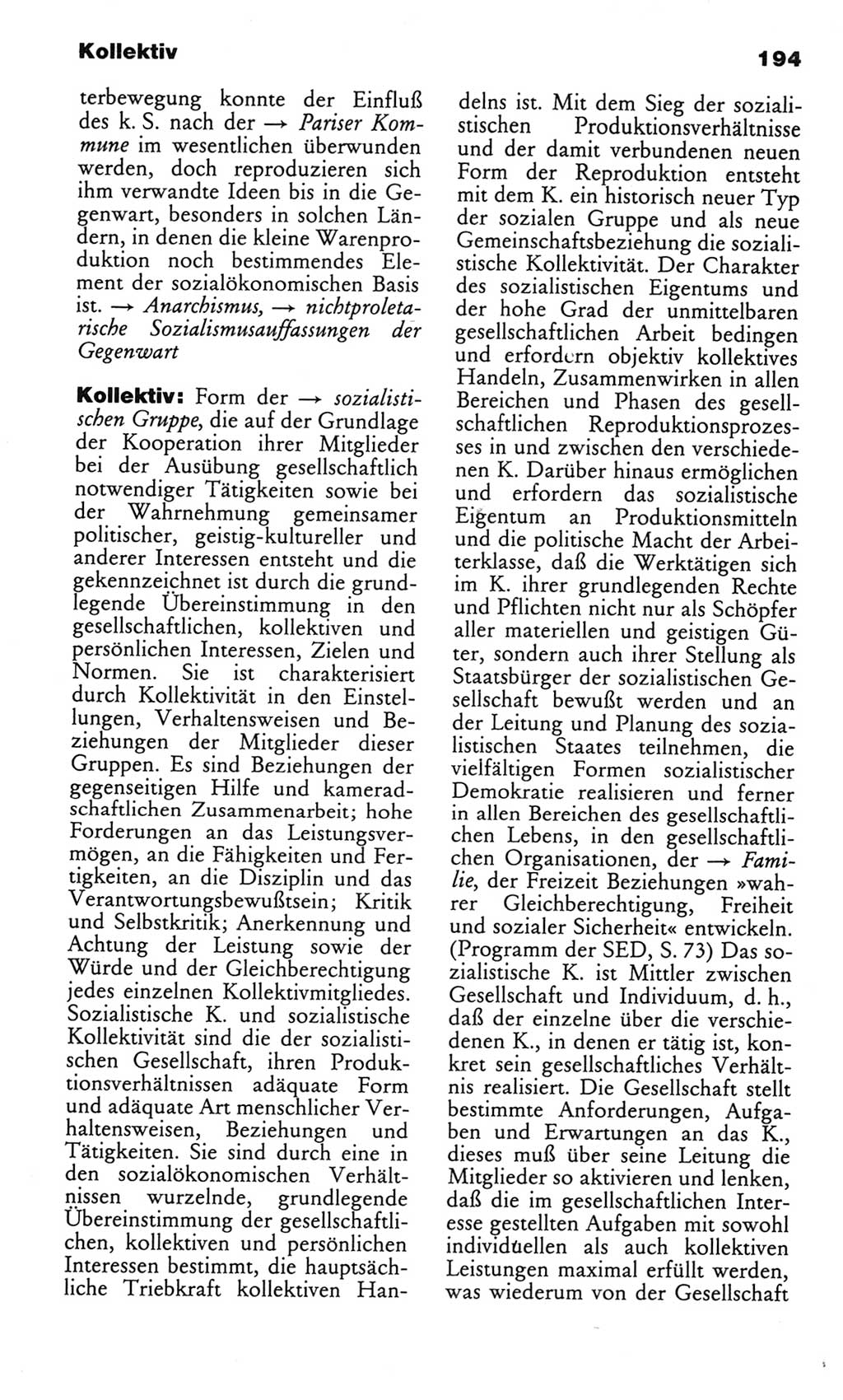 Wörterbuch des wissenschaftlichen Kommunismus [Deutsche Demokratische Republik (DDR)] 1982, Seite 194 (Wb. wiss. Komm. DDR 1982, S. 194)