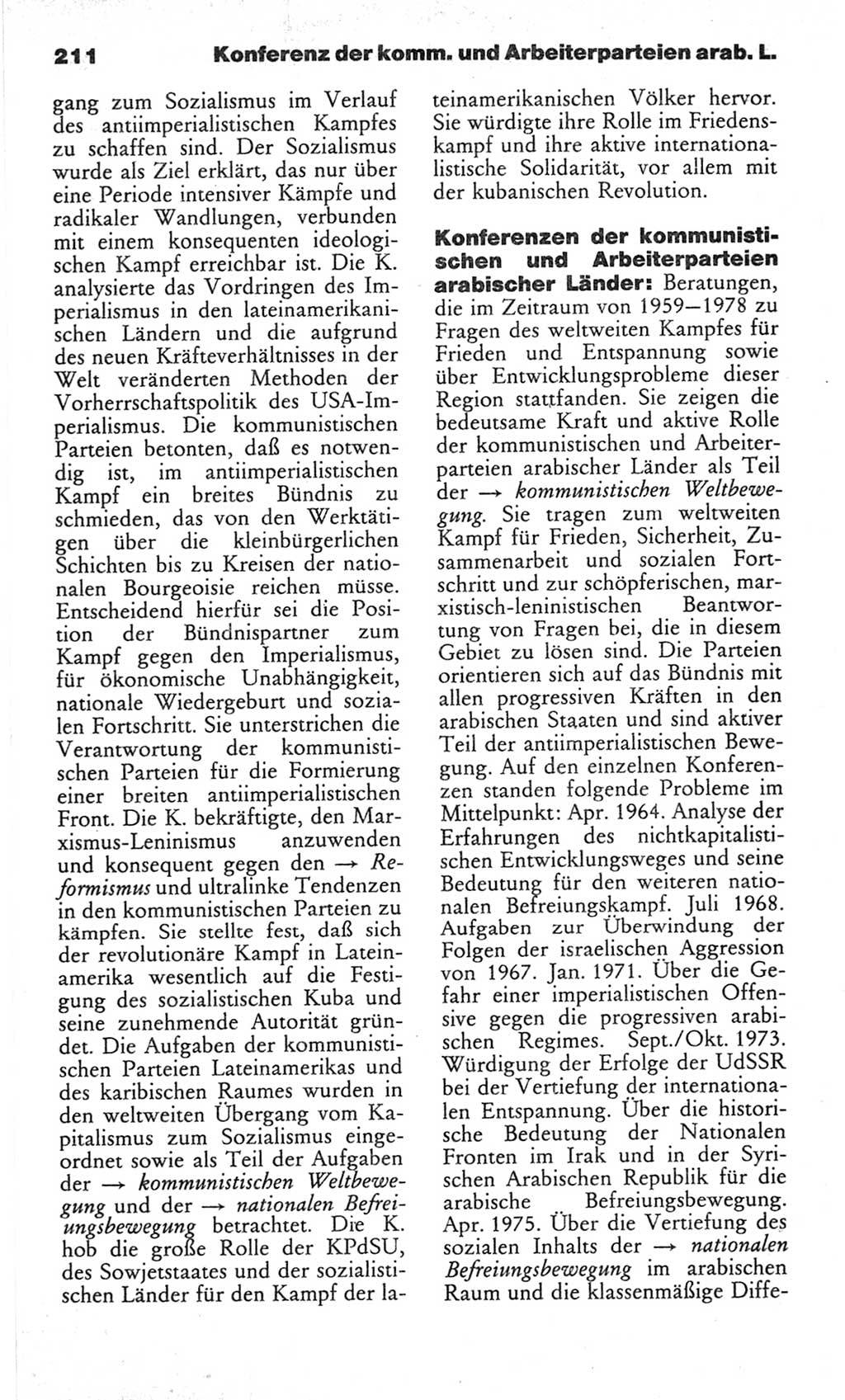 Wörterbuch des wissenschaftlichen Kommunismus [Deutsche Demokratische Republik (DDR)] 1982, Seite 211 (Wb. wiss. Komm. DDR 1982, S. 211)