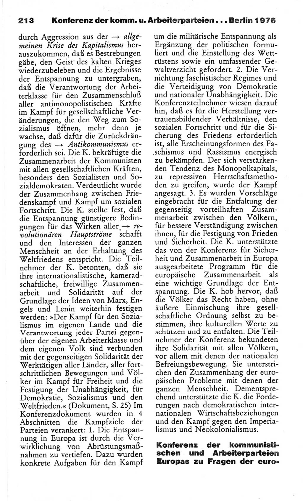 Wörterbuch des wissenschaftlichen Kommunismus [Deutsche Demokratische Republik (DDR)] 1982, Seite 213 (Wb. wiss. Komm. DDR 1982, S. 213)