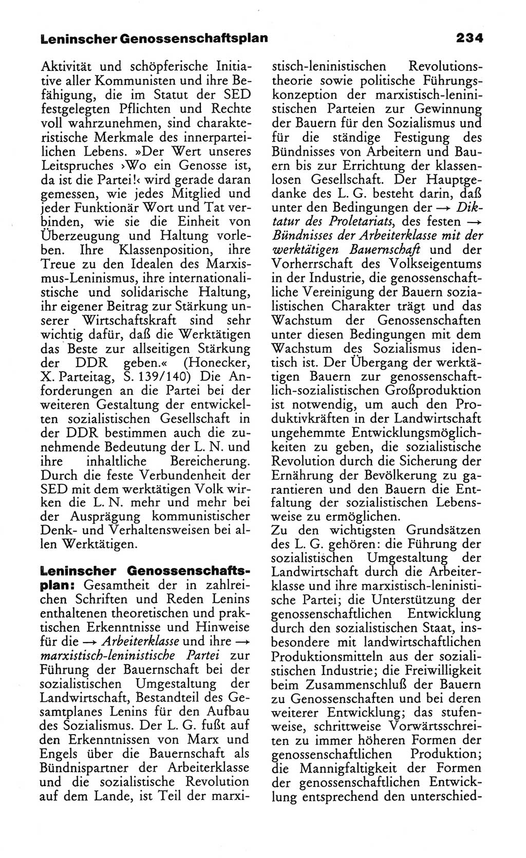 Wörterbuch des wissenschaftlichen Kommunismus [Deutsche Demokratische Republik (DDR)] 1982, Seite 234 (Wb. wiss. Komm. DDR 1982, S. 234)