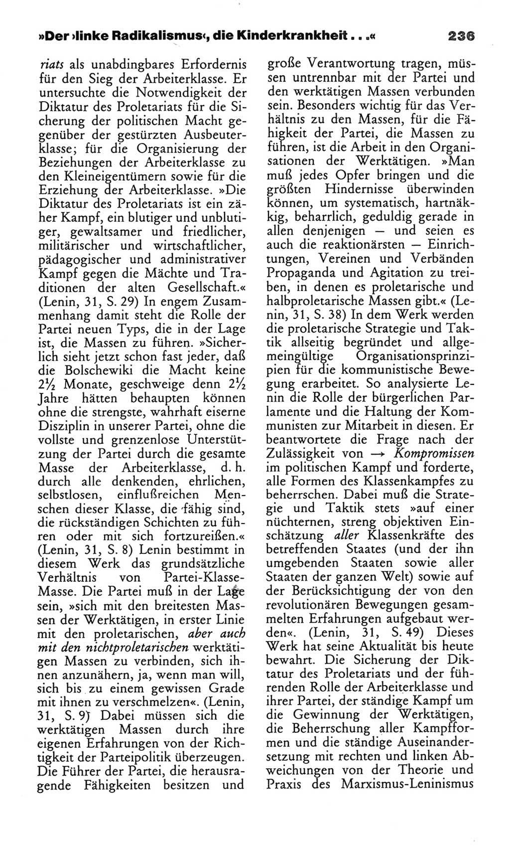 Wörterbuch des wissenschaftlichen Kommunismus [Deutsche Demokratische Republik (DDR)] 1982, Seite 236 (Wb. wiss. Komm. DDR 1982, S. 236)