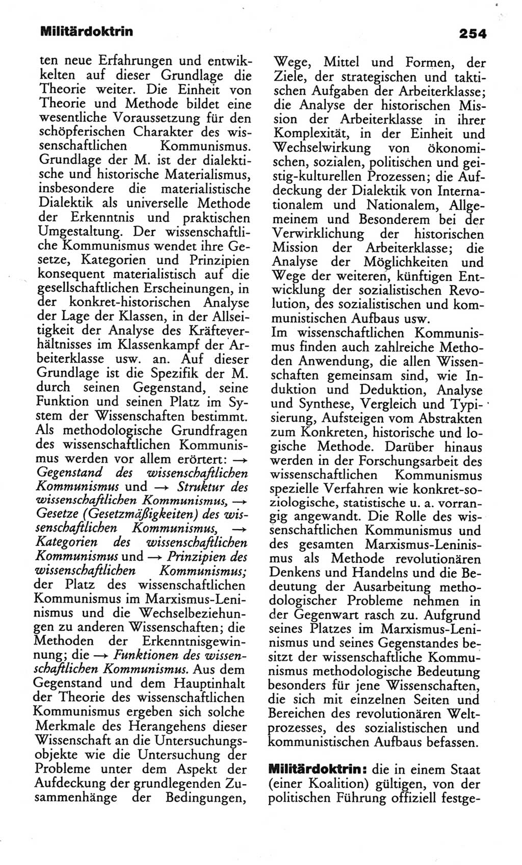 Wörterbuch des wissenschaftlichen Kommunismus [Deutsche Demokratische Republik (DDR)] 1982, Seite 254 (Wb. wiss. Komm. DDR 1982, S. 254)