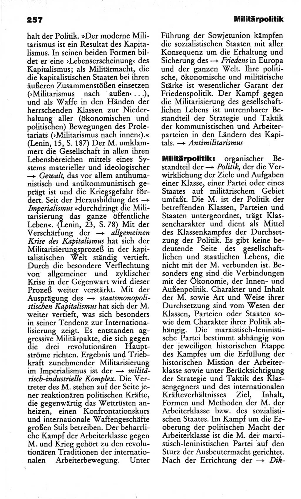 Wörterbuch des wissenschaftlichen Kommunismus [Deutsche Demokratische Republik (DDR)] 1982, Seite 257 (Wb. wiss. Komm. DDR 1982, S. 257)
