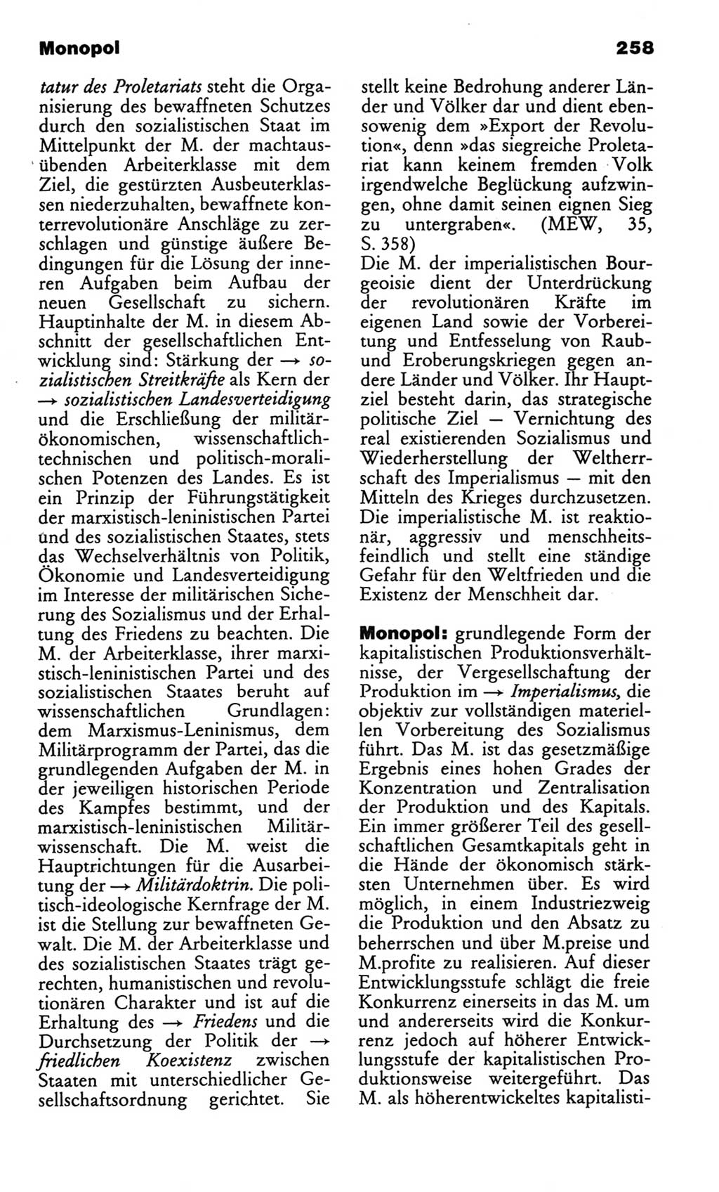 Wörterbuch des wissenschaftlichen Kommunismus [Deutsche Demokratische Republik (DDR)] 1982, Seite 258 (Wb. wiss. Komm. DDR 1982, S. 258)