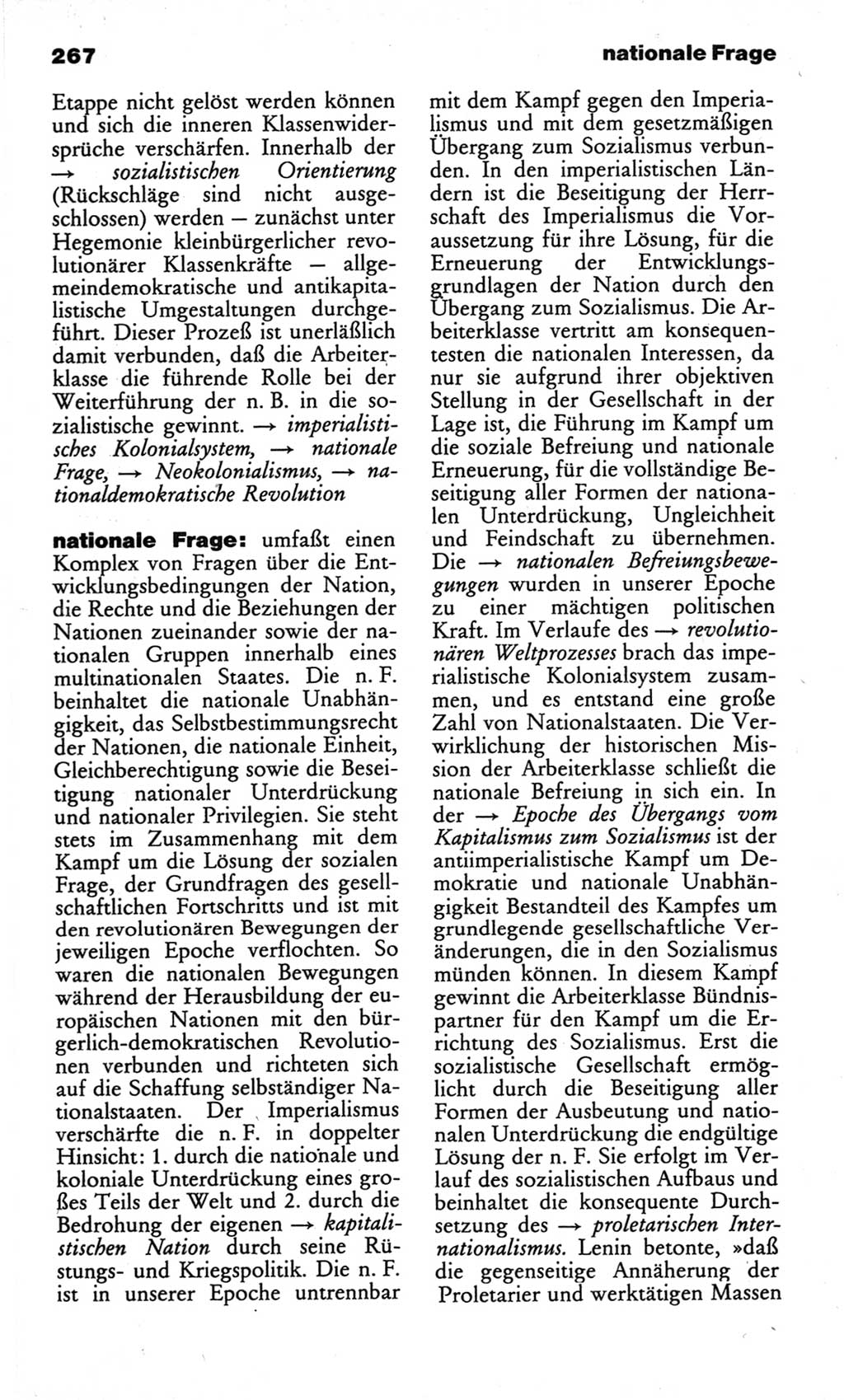 Wörterbuch des wissenschaftlichen Kommunismus [Deutsche Demokratische Republik (DDR)] 1982, Seite 267 (Wb. wiss. Komm. DDR 1982, S. 267)