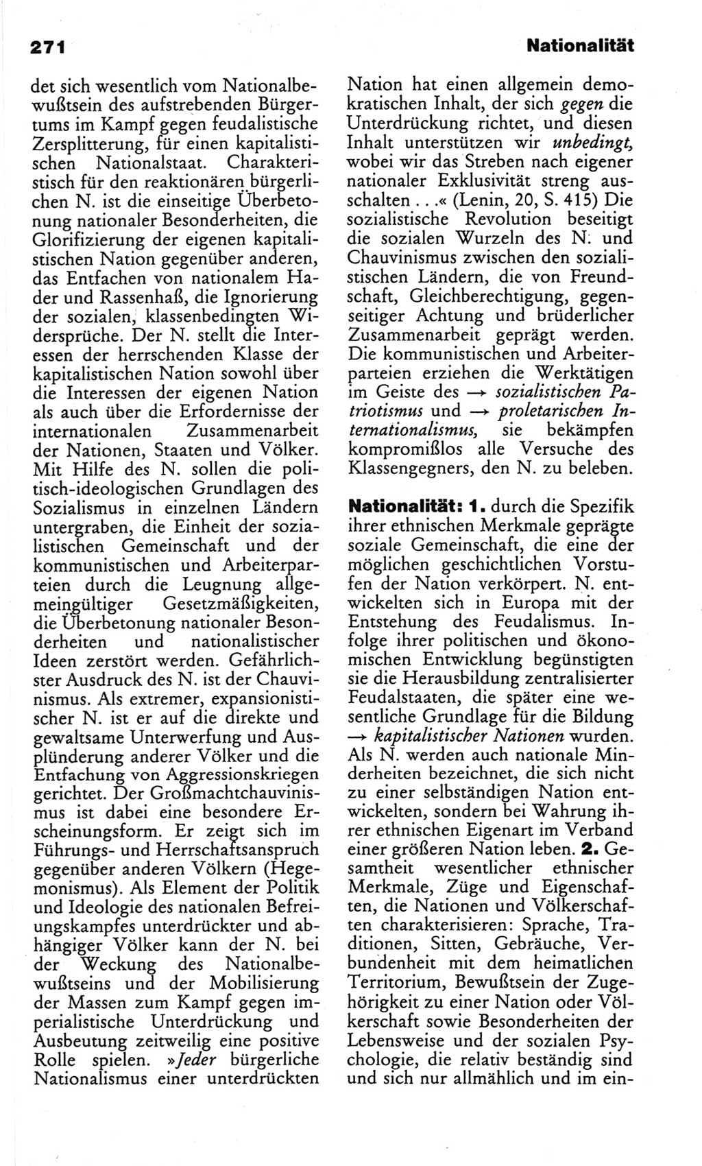 Wörterbuch des wissenschaftlichen Kommunismus [Deutsche Demokratische Republik (DDR)] 1982, Seite 271 (Wb. wiss. Komm. DDR 1982, S. 271)