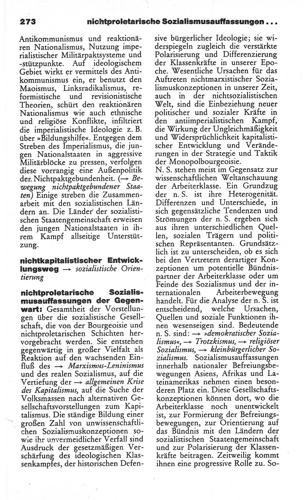 Wörterbuch des wissenschaftlichen Kommunismus [Deutsche Demokratische Republik (DDR)] 1982, Seite 273 (Wb. wiss. Komm. DDR 1982, S. 273)