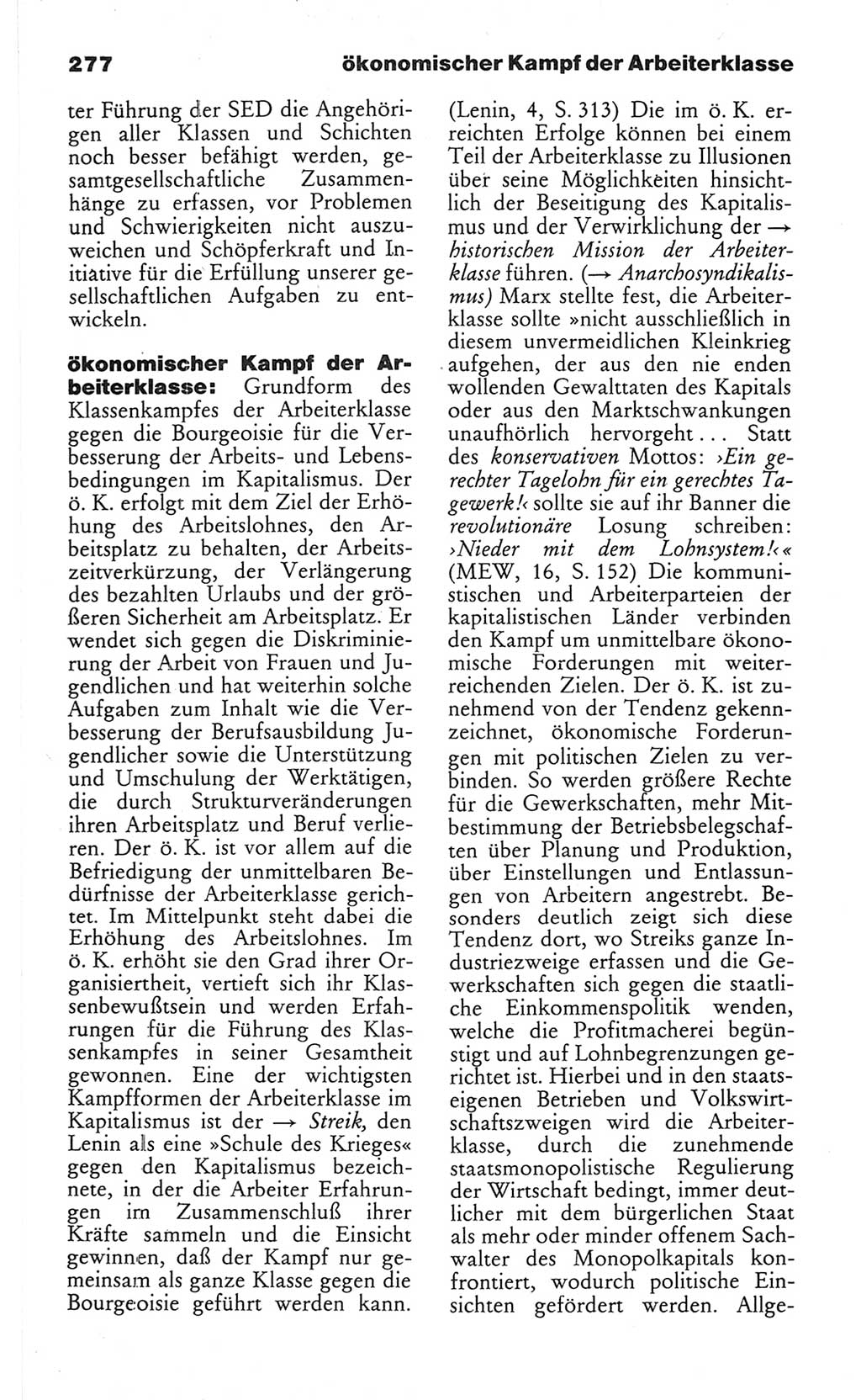 Wörterbuch des wissenschaftlichen Kommunismus [Deutsche Demokratische Republik (DDR)] 1982, Seite 277 (Wb. wiss. Komm. DDR 1982, S. 277)