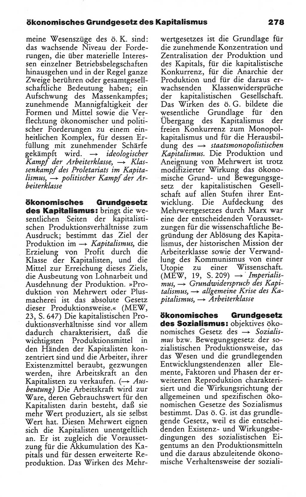 Wörterbuch des wissenschaftlichen Kommunismus [Deutsche Demokratische Republik (DDR)] 1982, Seite 278 (Wb. wiss. Komm. DDR 1982, S. 278)