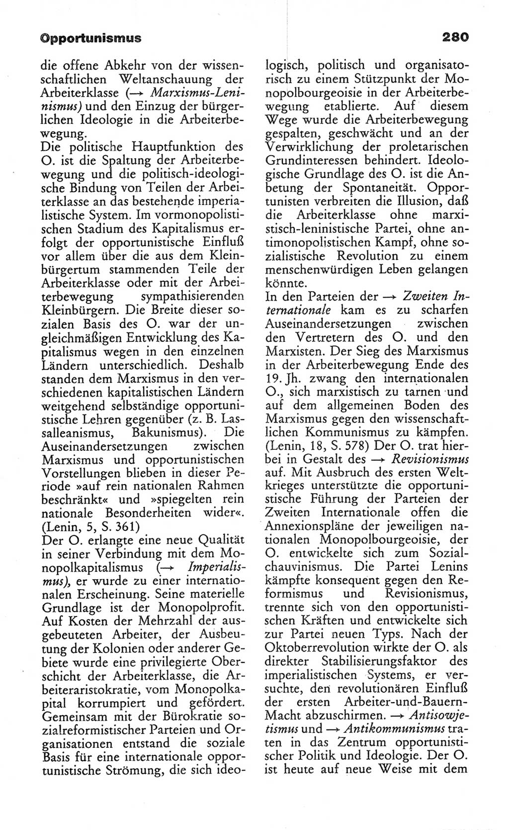 Wörterbuch des wissenschaftlichen Kommunismus [Deutsche Demokratische Republik (DDR)] 1982, Seite 280 (Wb. wiss. Komm. DDR 1982, S. 280)