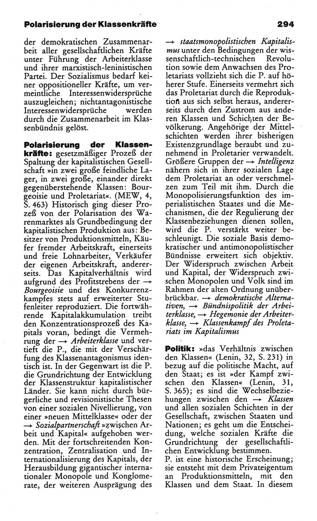 Wörterbuch des wissenschaftlichen Kommunismus [Deutsche Demokratische Republik (DDR)] 1982, Seite 294 (Wb. wiss. Komm. DDR 1982, S. 294)