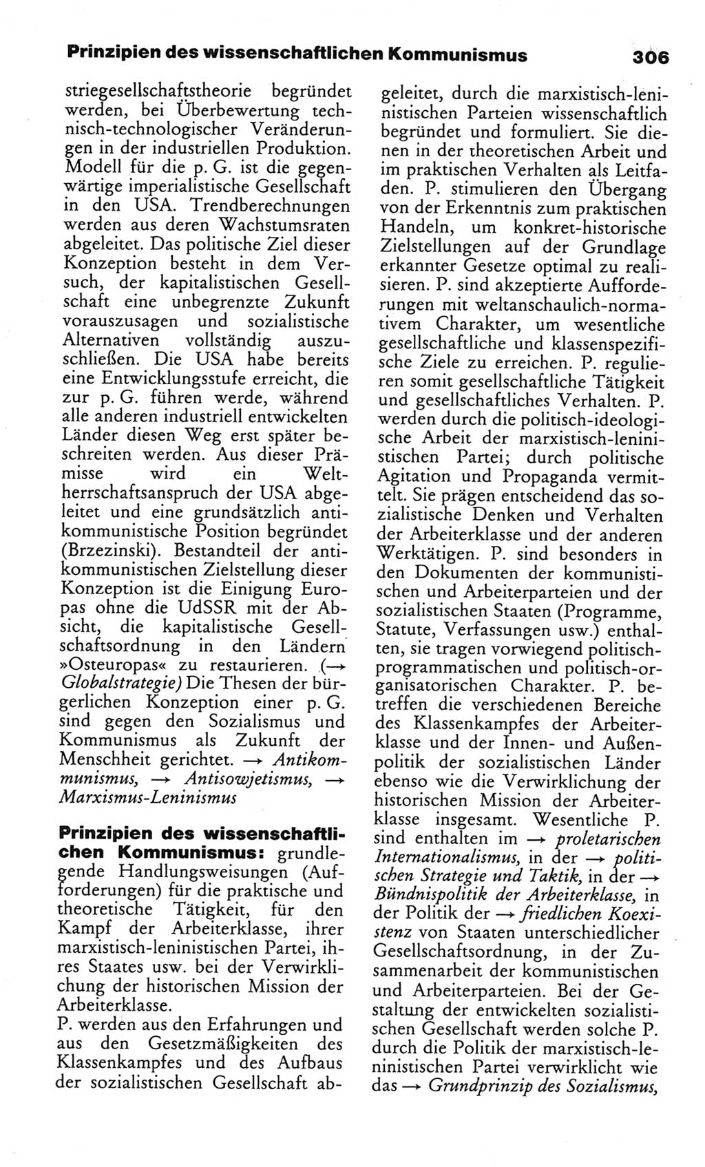 Wörterbuch des wissenschaftlichen Kommunismus [Deutsche Demokratische Republik (DDR)] 1982, Seite 306 (Wb. wiss. Komm. DDR 1982, S. 306)