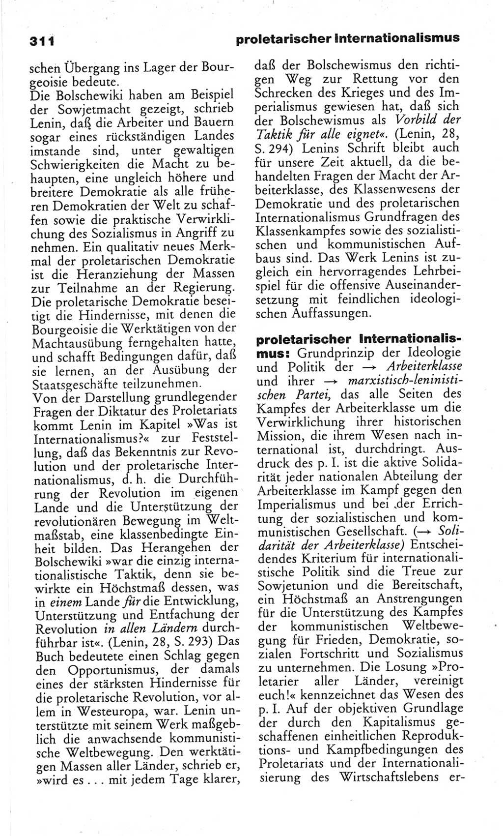 Wörterbuch des wissenschaftlichen Kommunismus [Deutsche Demokratische Republik (DDR)] 1982, Seite 311 (Wb. wiss. Komm. DDR 1982, S. 311)