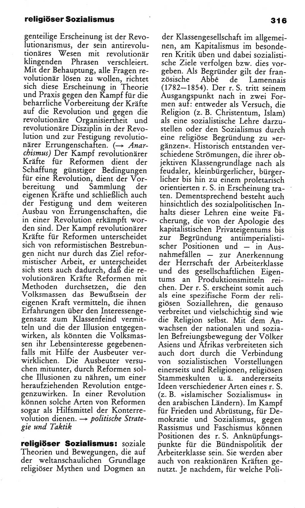 Wörterbuch des wissenschaftlichen Kommunismus [Deutsche Demokratische Republik (DDR)] 1982, Seite 316 (Wb. wiss. Komm. DDR 1982, S. 316)