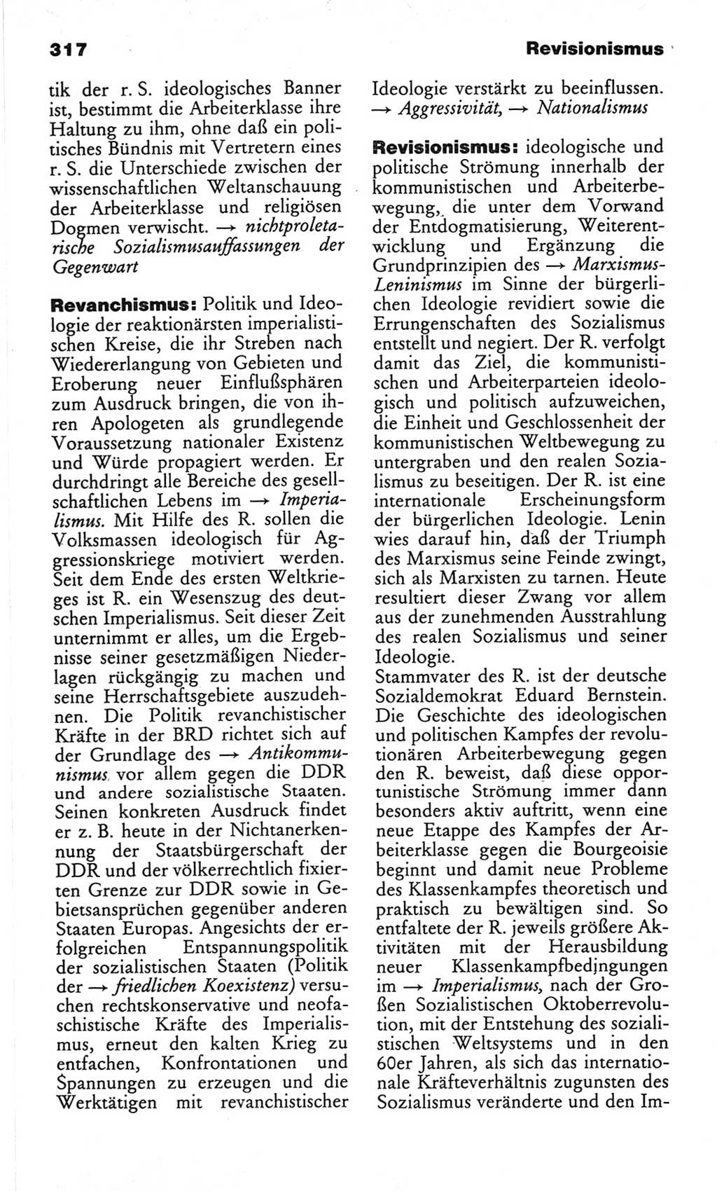 Wörterbuch des wissenschaftlichen Kommunismus [Deutsche Demokratische Republik (DDR)] 1982, Seite 317 (Wb. wiss. Komm. DDR 1982, S. 317)