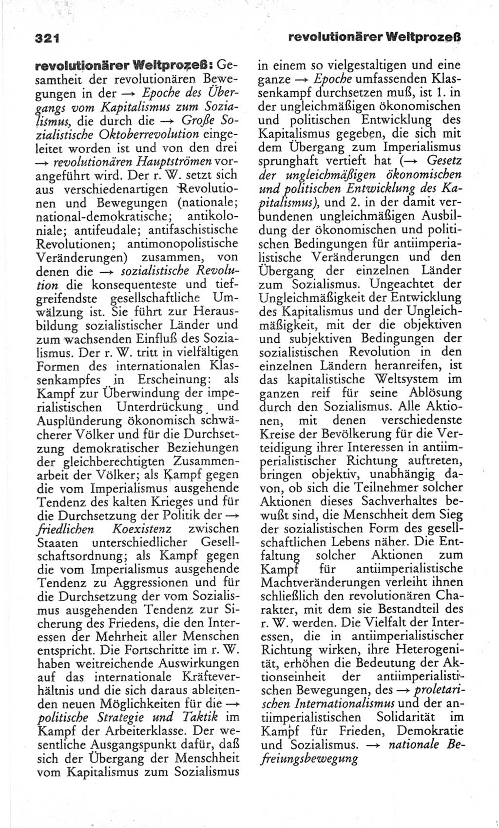 Wörterbuch des wissenschaftlichen Kommunismus [Deutsche Demokratische Republik (DDR)] 1982, Seite 321 (Wb. wiss. Komm. DDR 1982, S. 321)