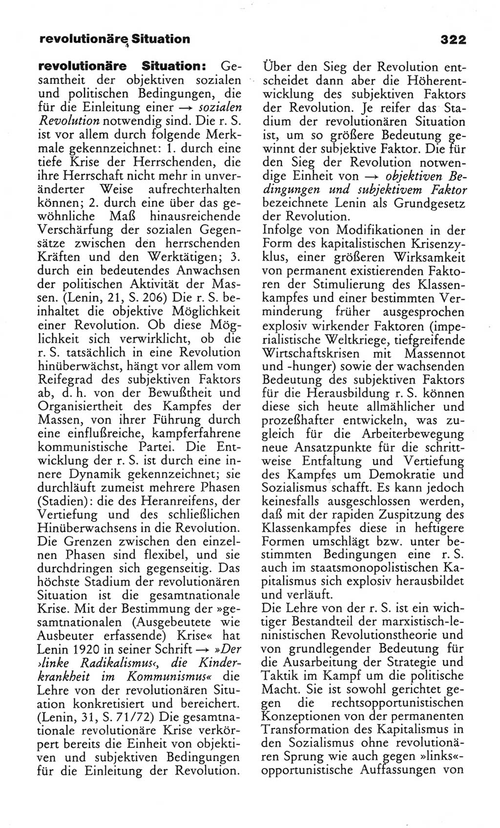 Wörterbuch des wissenschaftlichen Kommunismus [Deutsche Demokratische Republik (DDR)] 1982, Seite 322 (Wb. wiss. Komm. DDR 1982, S. 322)