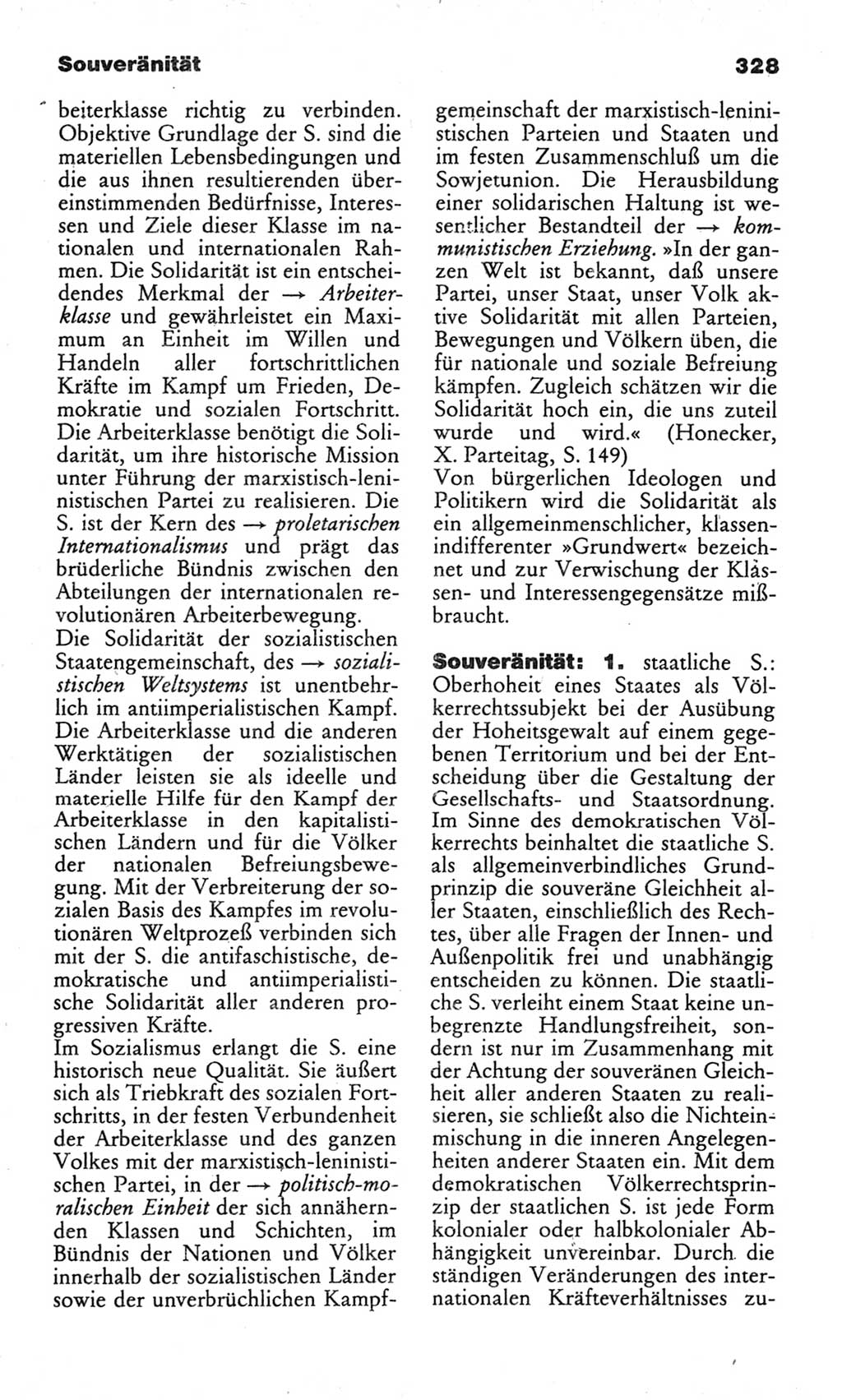 Wörterbuch des wissenschaftlichen Kommunismus [Deutsche Demokratische Republik (DDR)] 1982, Seite 328 (Wb. wiss. Komm. DDR 1982, S. 328)