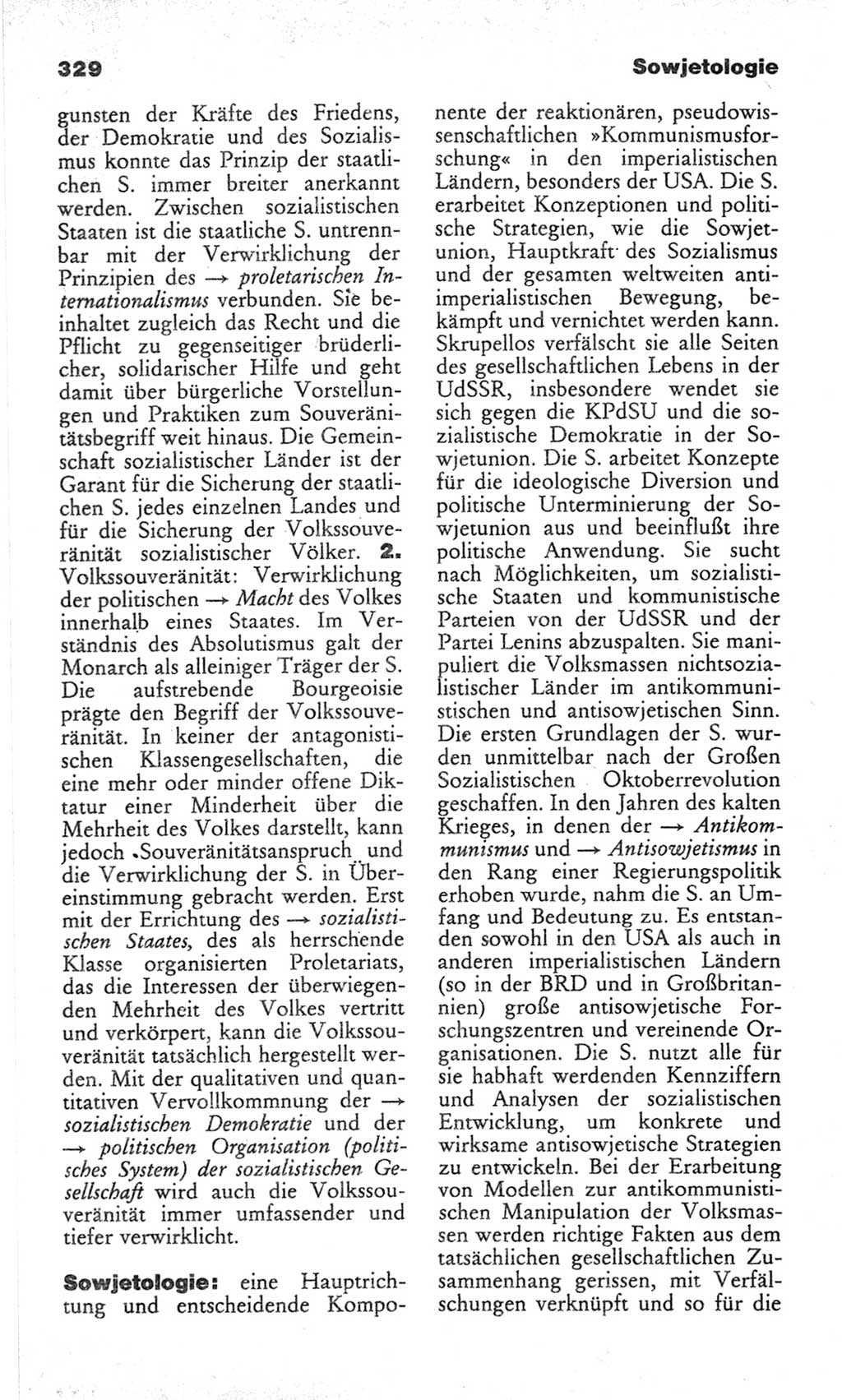 Wörterbuch des wissenschaftlichen Kommunismus [Deutsche Demokratische Republik (DDR)] 1982, Seite 329 (Wb. wiss. Komm. DDR 1982, S. 329)