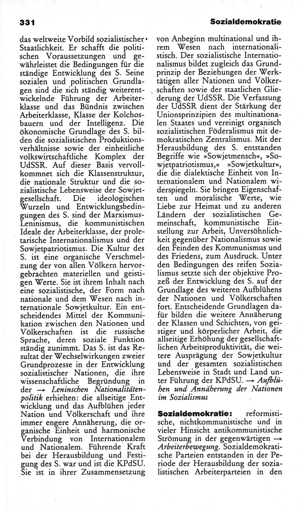 Wörterbuch des wissenschaftlichen Kommunismus [Deutsche Demokratische Republik (DDR)] 1982, Seite 331 (Wb. wiss. Komm. DDR 1982, S. 331)