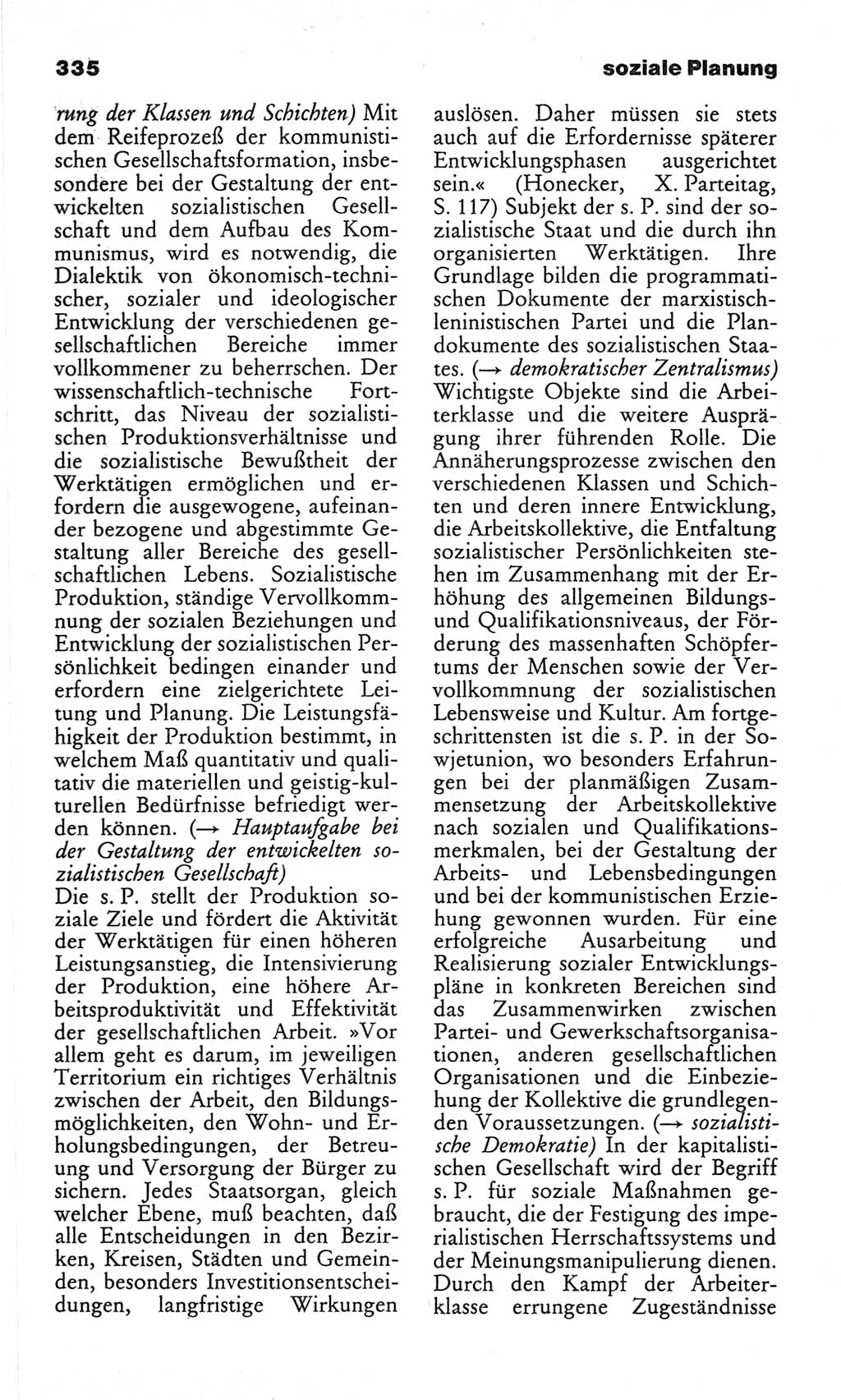 Wörterbuch des wissenschaftlichen Kommunismus [Deutsche Demokratische Republik (DDR)] 1982, Seite 335 (Wb. wiss. Komm. DDR 1982, S. 335)