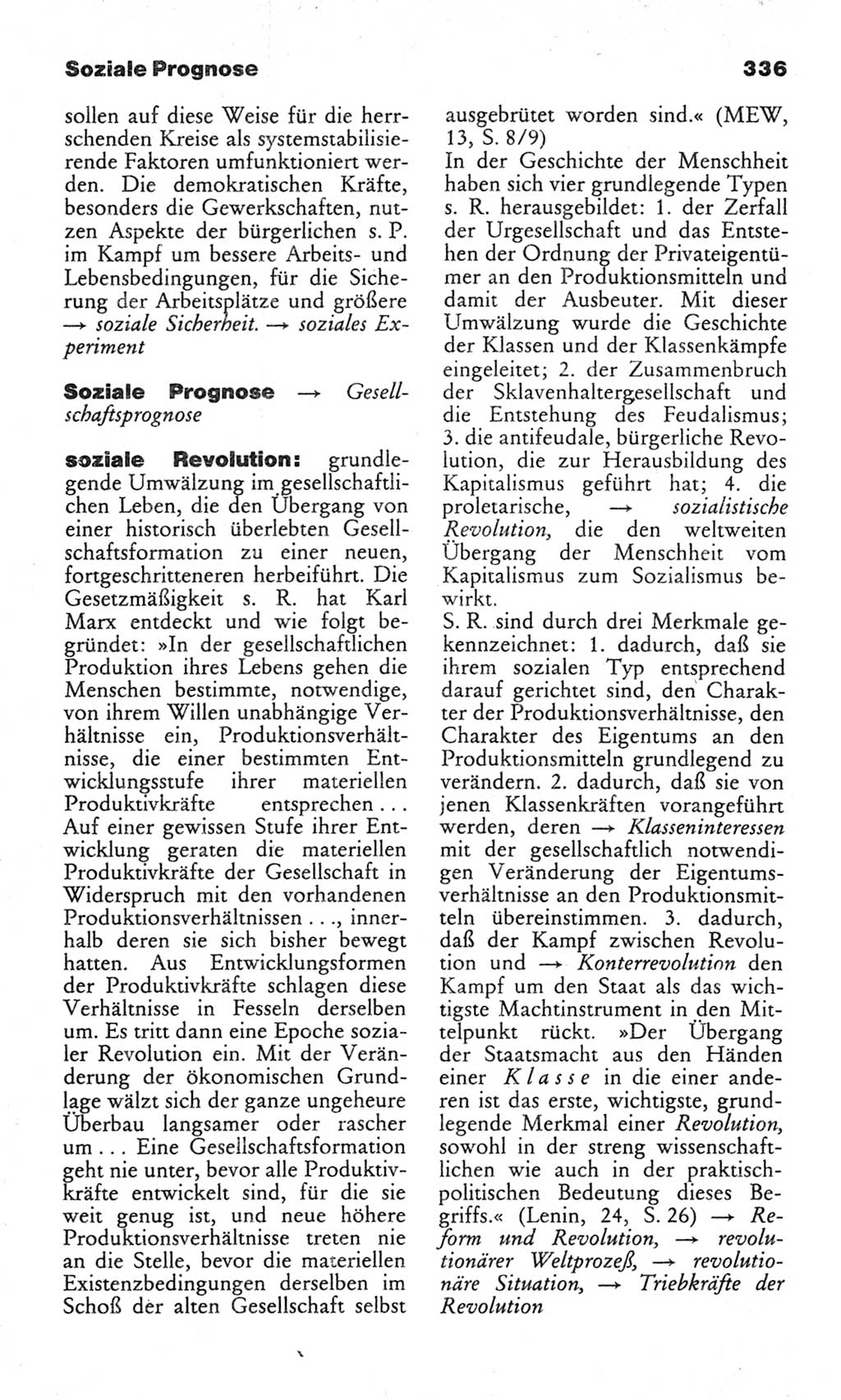 Wörterbuch des wissenschaftlichen Kommunismus [Deutsche Demokratische Republik (DDR)] 1982, Seite 336 (Wb. wiss. Komm. DDR 1982, S. 336)