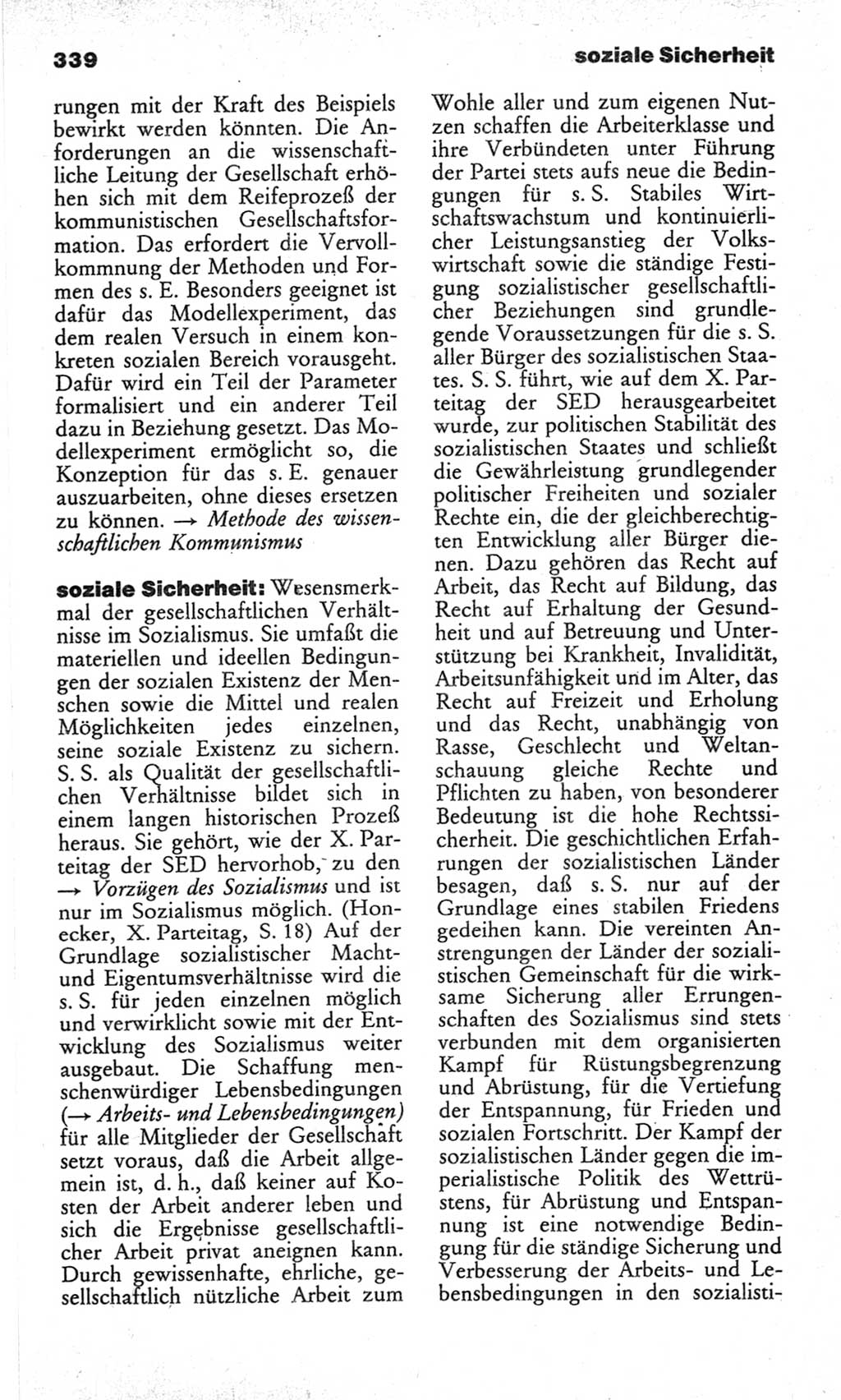 Wörterbuch des wissenschaftlichen Kommunismus [Deutsche Demokratische Republik (DDR)] 1982, Seite 339 (Wb. wiss. Komm. DDR 1982, S. 339)