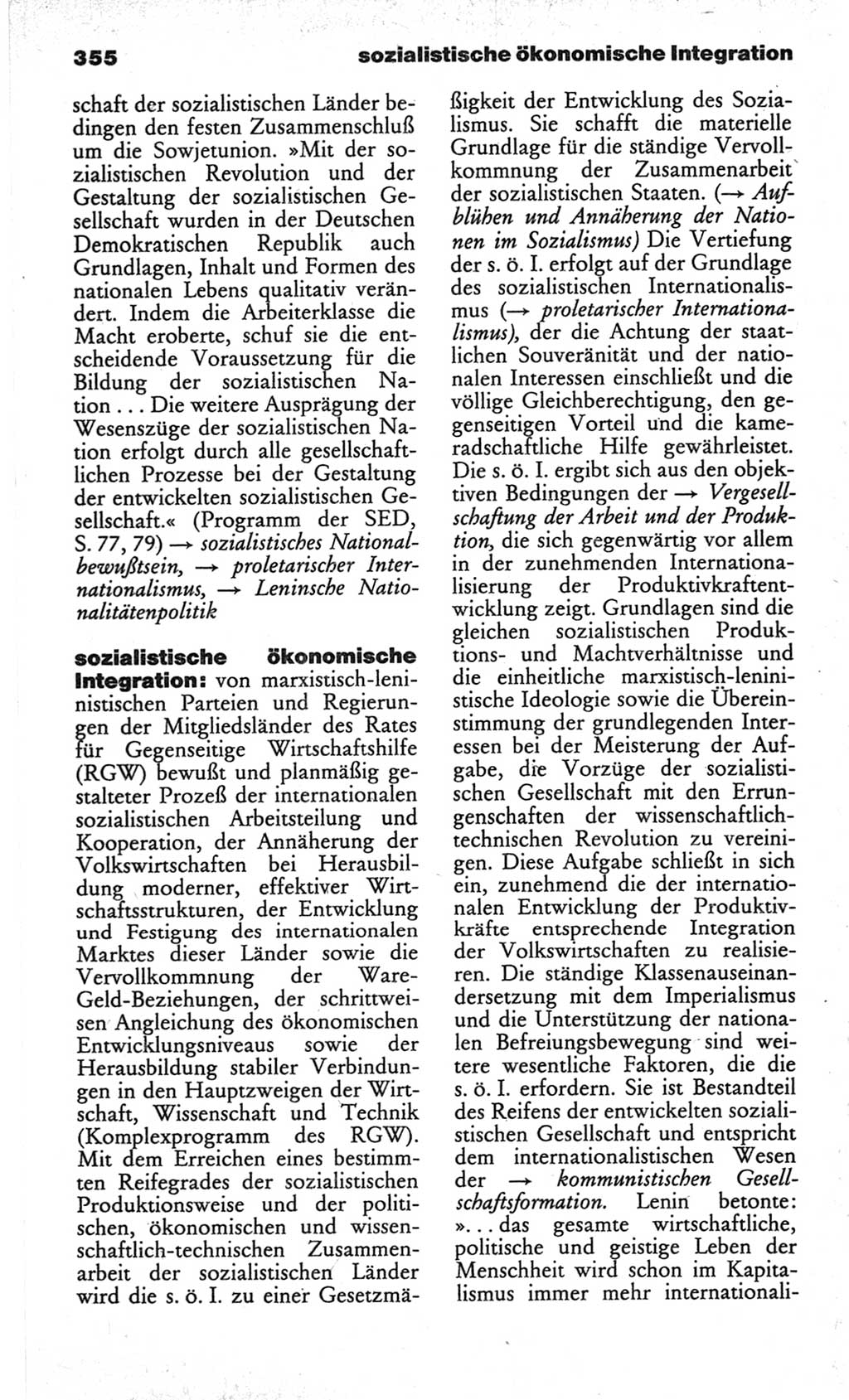 Wörterbuch des wissenschaftlichen Kommunismus [Deutsche Demokratische Republik (DDR)] 1982, Seite 355 (Wb. wiss. Komm. DDR 1982, S. 355)