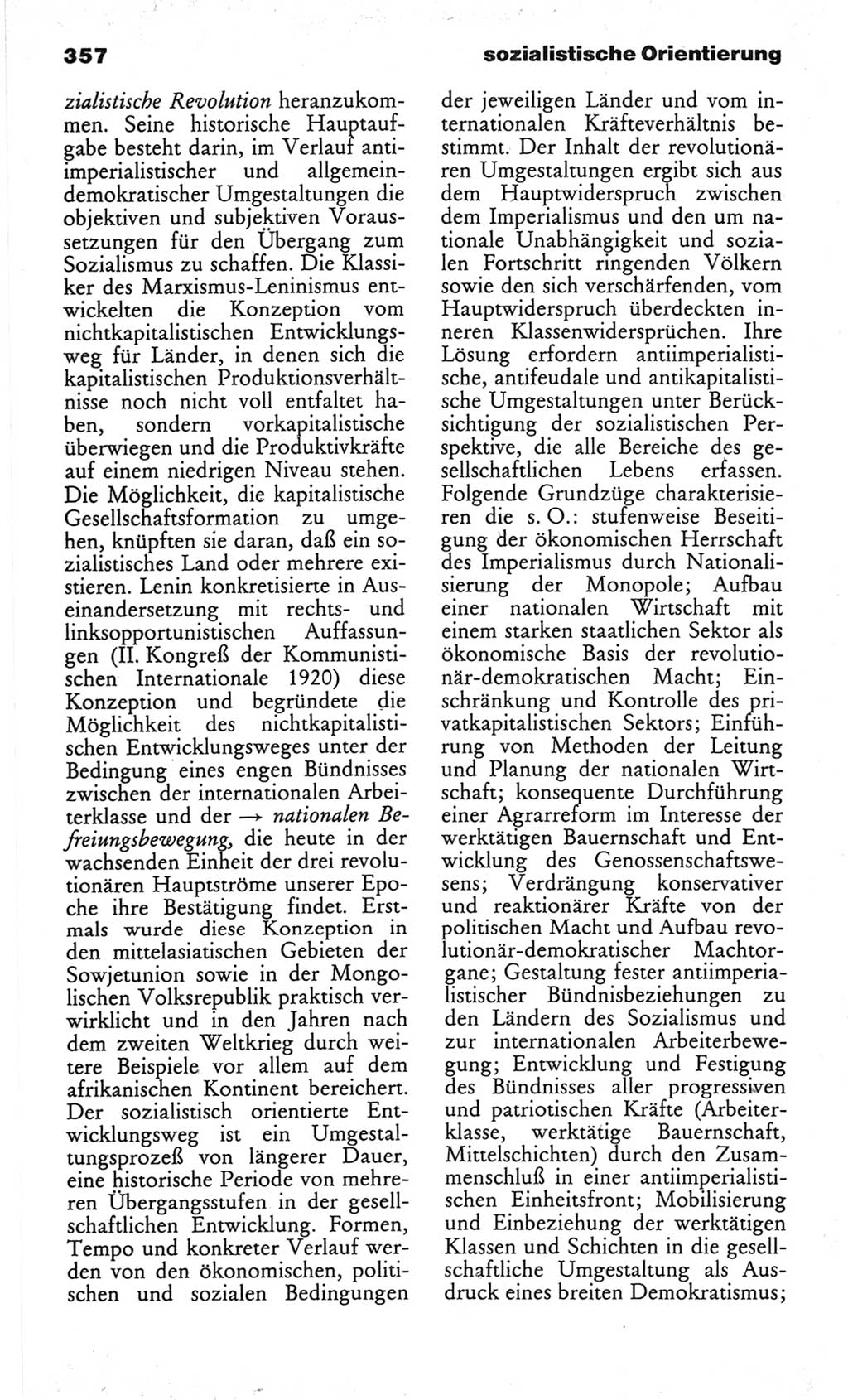 Wörterbuch des wissenschaftlichen Kommunismus [Deutsche Demokratische Republik (DDR)] 1982, Seite 357 (Wb. wiss. Komm. DDR 1982, S. 357)