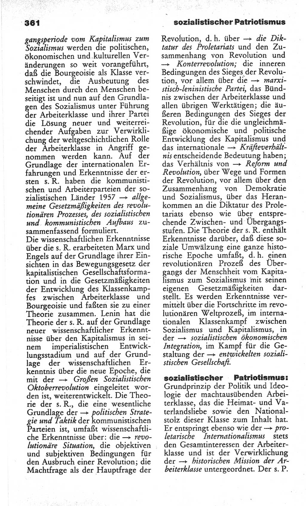 Wörterbuch des wissenschaftlichen Kommunismus [Deutsche Demokratische Republik (DDR)] 1982, Seite 361 (Wb. wiss. Komm. DDR 1982, S. 361)