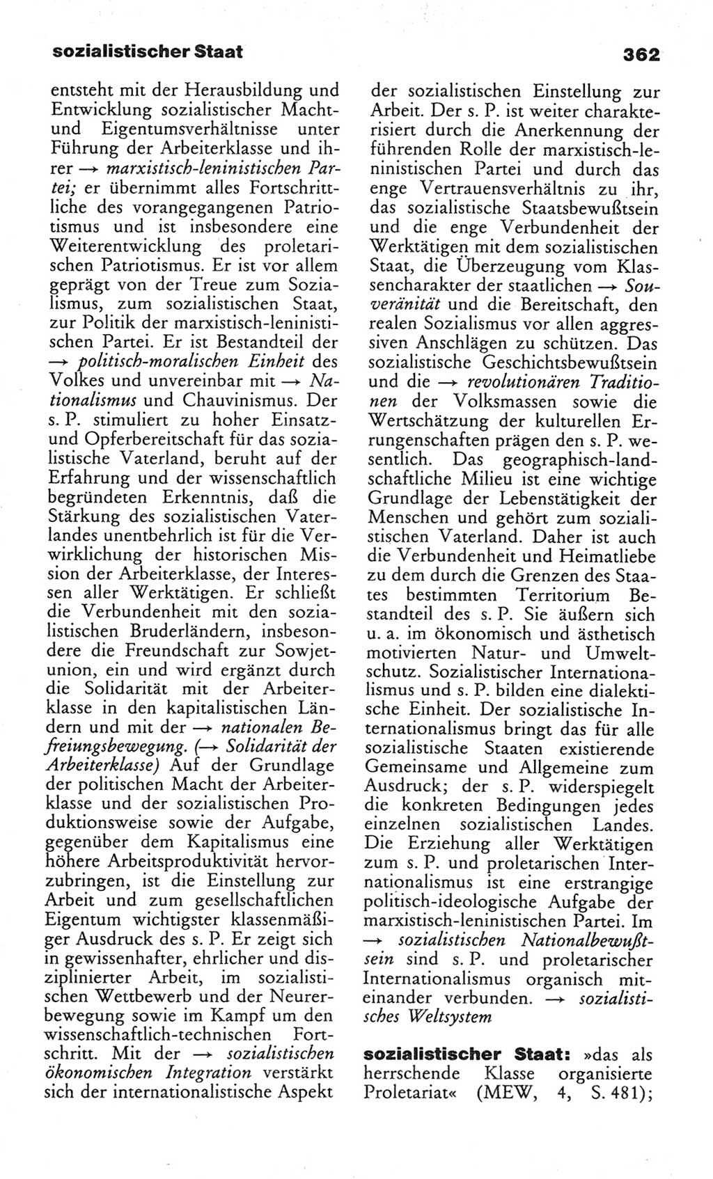 Wörterbuch des wissenschaftlichen Kommunismus [Deutsche Demokratische Republik (DDR)] 1982, Seite 362 (Wb. wiss. Komm. DDR 1982, S. 362)