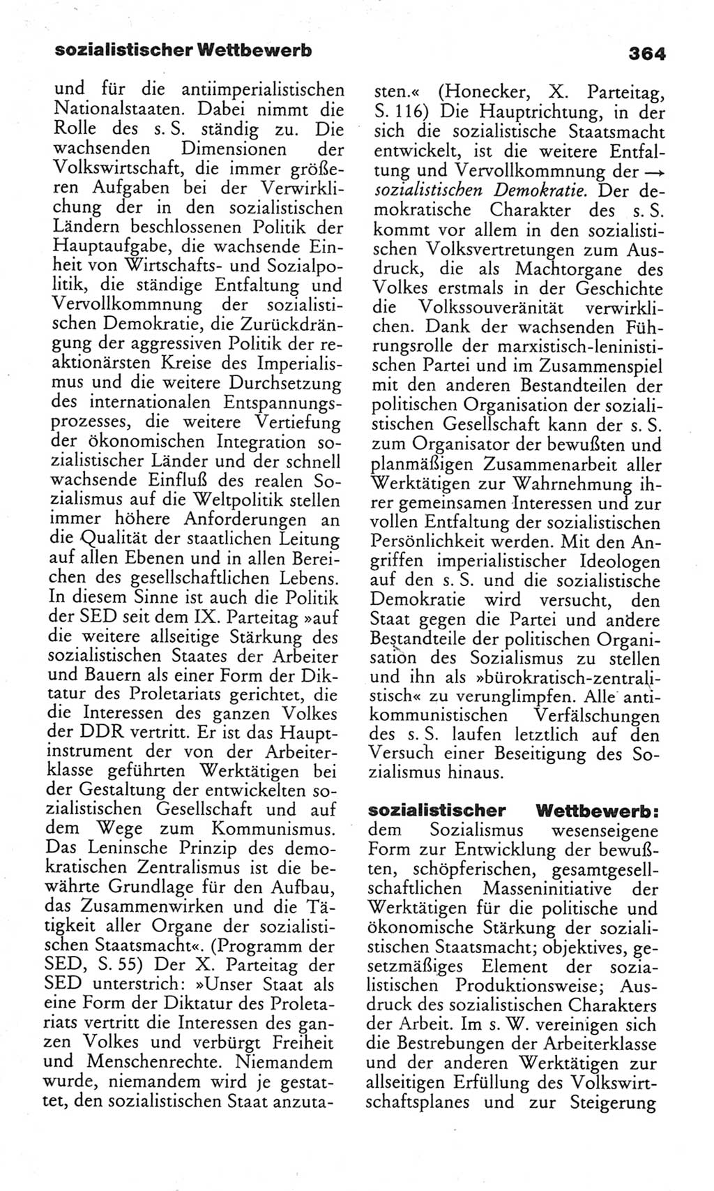 Wörterbuch des wissenschaftlichen Kommunismus [Deutsche Demokratische Republik (DDR)] 1982, Seite 364 (Wb. wiss. Komm. DDR 1982, S. 364)