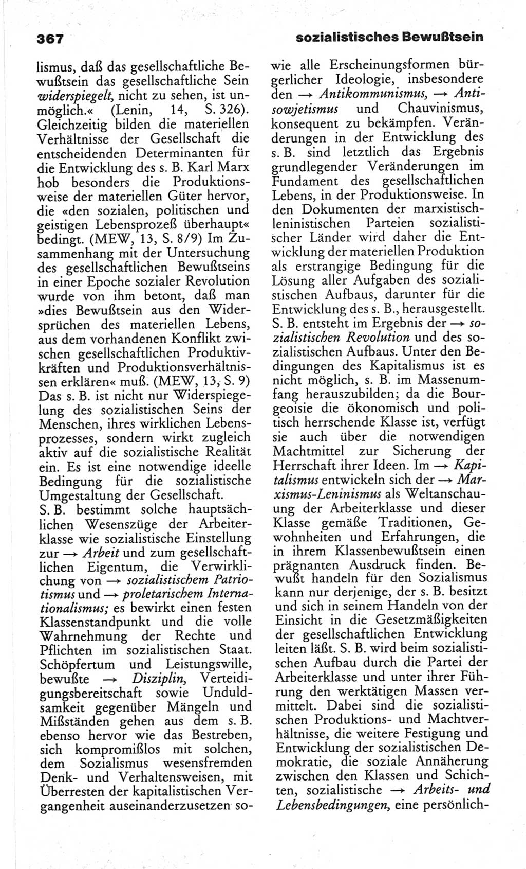 Wörterbuch des wissenschaftlichen Kommunismus [Deutsche Demokratische Republik (DDR)] 1982, Seite 367 (Wb. wiss. Komm. DDR 1982, S. 367)