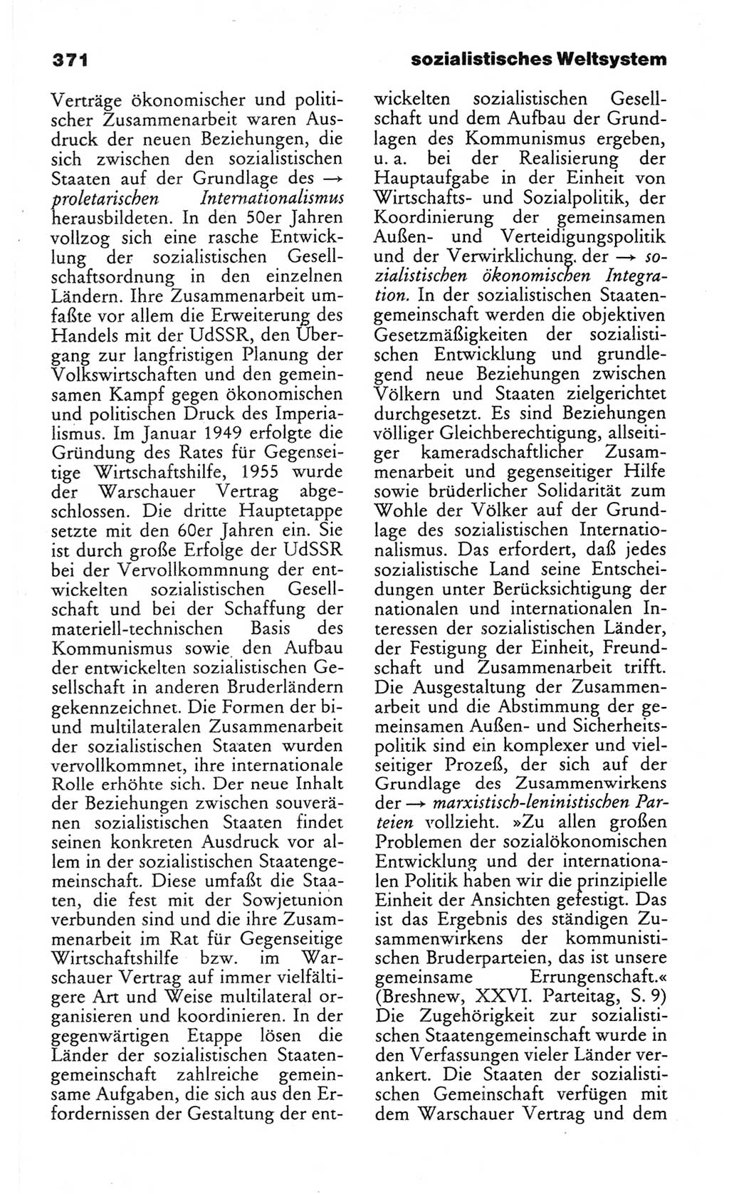 Wörterbuch des wissenschaftlichen Kommunismus [Deutsche Demokratische Republik (DDR)] 1982, Seite 371 (Wb. wiss. Komm. DDR 1982, S. 371)