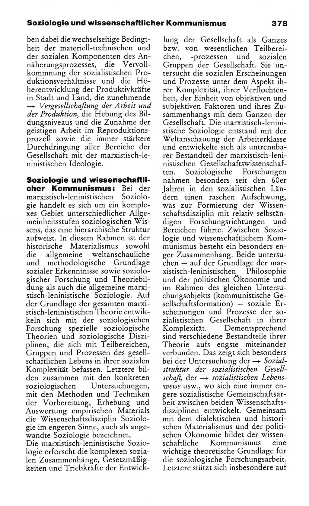 Wörterbuch des wissenschaftlichen Kommunismus [Deutsche Demokratische Republik (DDR)] 1982, Seite 378 (Wb. wiss. Komm. DDR 1982, S. 378)