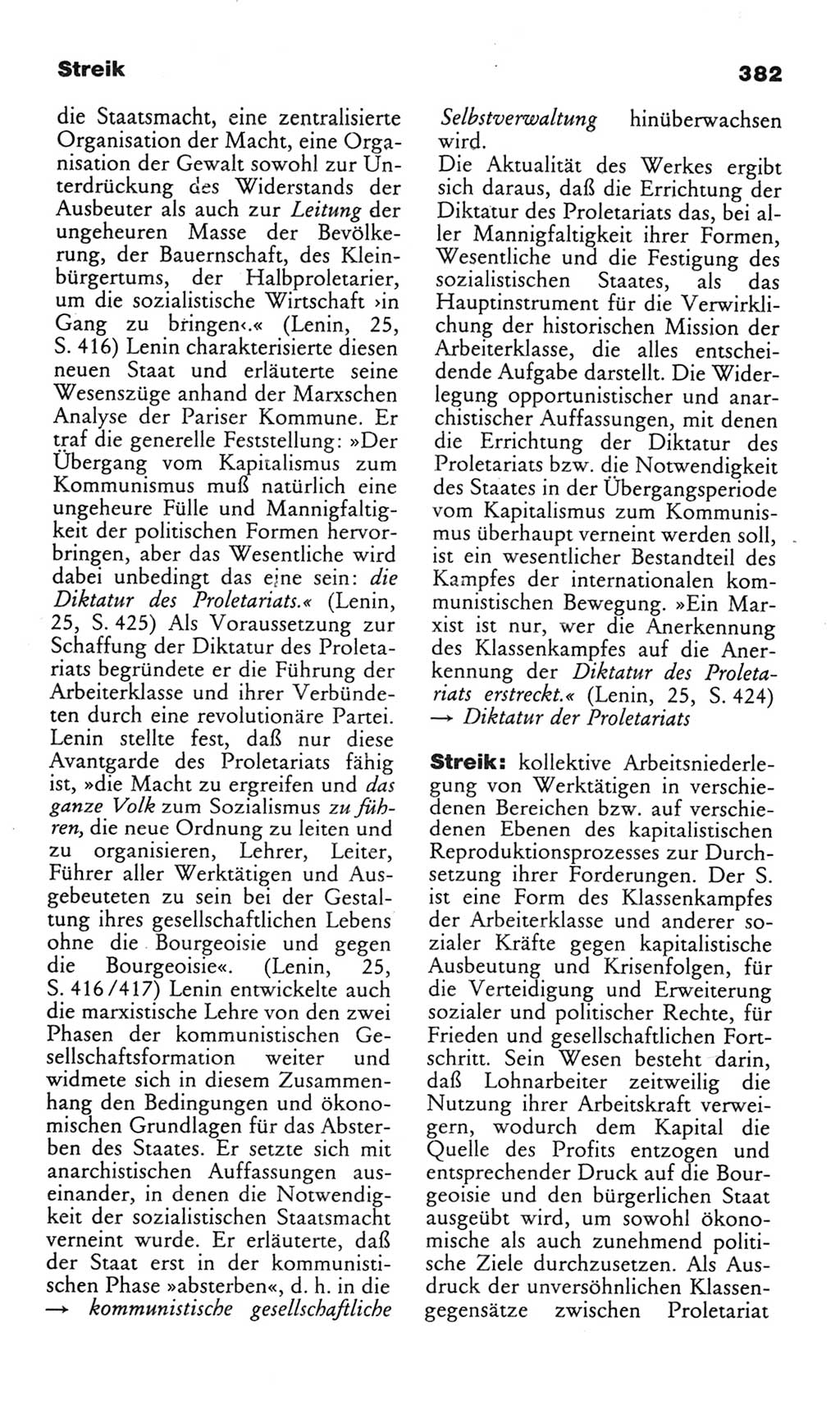 Wörterbuch des wissenschaftlichen Kommunismus [Deutsche Demokratische Republik (DDR)] 1982, Seite 382 (Wb. wiss. Komm. DDR 1982, S. 382)