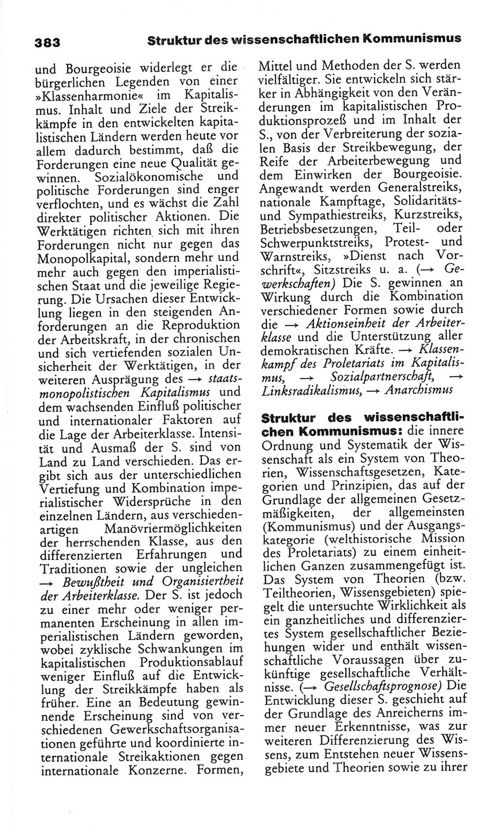 Wörterbuch des wissenschaftlichen Kommunismus [Deutsche Demokratische Republik (DDR)] 1982, Seite 383 (Wb. wiss. Komm. DDR 1982, S. 383)