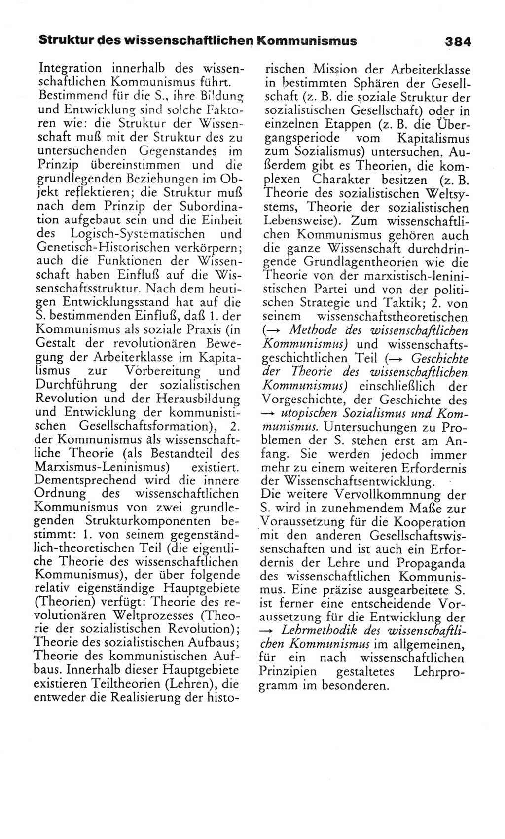 Wörterbuch des wissenschaftlichen Kommunismus [Deutsche Demokratische Republik (DDR)] 1982, Seite 384 (Wb. wiss. Komm. DDR 1982, S. 384)