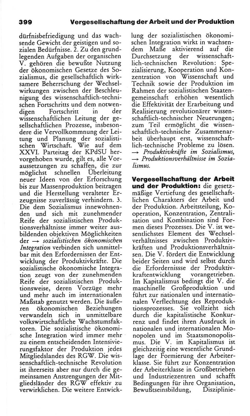 Wörterbuch des wissenschaftlichen Kommunismus [Deutsche Demokratische Republik (DDR)] 1982, Seite 399 (Wb. wiss. Komm. DDR 1982, S. 399)