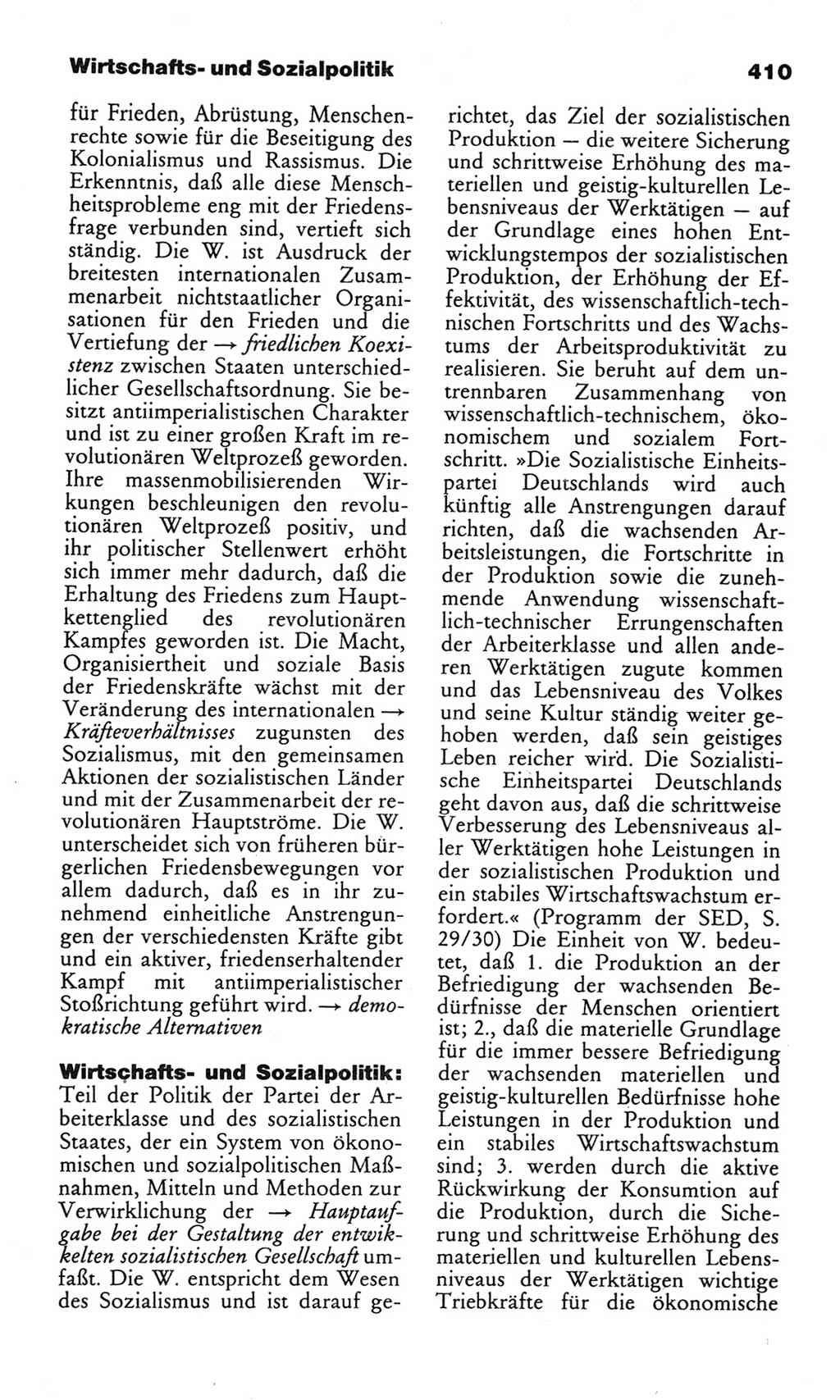Wörterbuch des wissenschaftlichen Kommunismus [Deutsche Demokratische Republik (DDR)] 1982, Seite 410 (Wb. wiss. Komm. DDR 1982, S. 410)