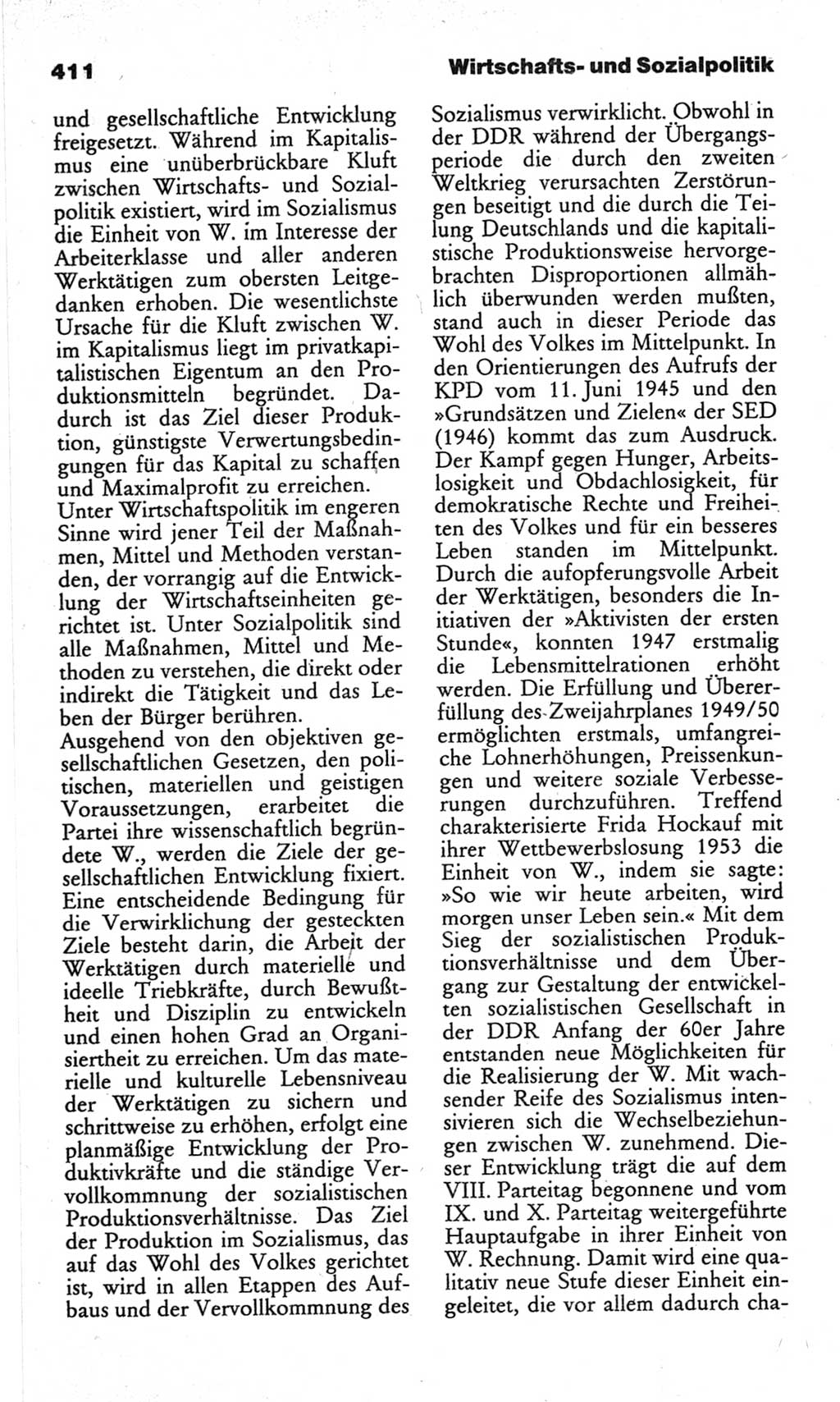 Wörterbuch des wissenschaftlichen Kommunismus [Deutsche Demokratische Republik (DDR)] 1982, Seite 411 (Wb. wiss. Komm. DDR 1982, S. 411)