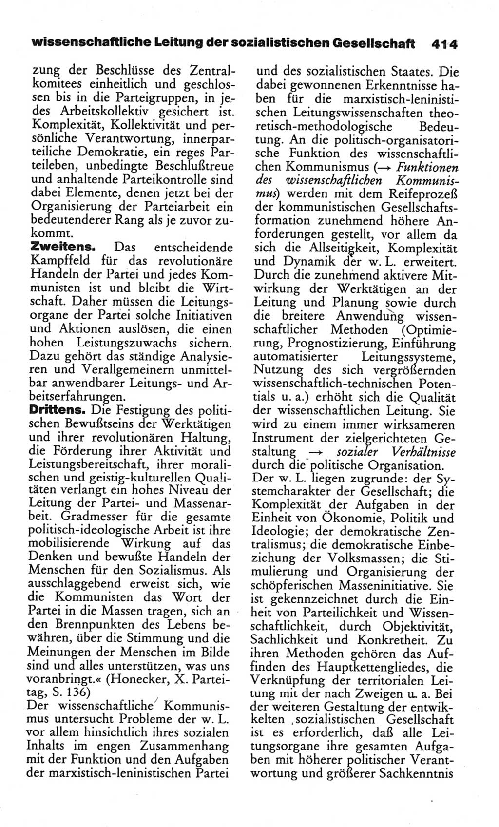 Wörterbuch des wissenschaftlichen Kommunismus [Deutsche Demokratische Republik (DDR)] 1982, Seite 414 (Wb. wiss. Komm. DDR 1982, S. 414)