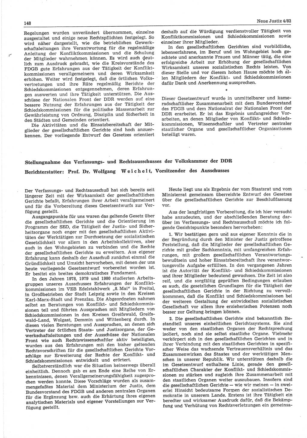 Neue Justiz (NJ), Zeitschrift für sozialistisches Recht und Gesetzlichkeit [Deutsche Demokratische Republik (DDR)], 36. Jahrgang 1982, Seite 148 (NJ DDR 1982, S. 148)