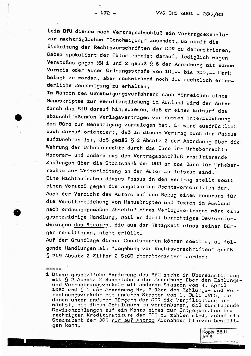 Dissertation, Oberst Helmut Lubas (BV Mdg.), Oberstleutnant Manfred Eschberger (HA IX), Oberleutnant Hans-Jürgen Ludwig (JHS), Ministerium für Staatssicherheit (MfS) [Deutsche Demokratische Republik (DDR)], Juristische Hochschule (JHS), Vertrauliche Verschlußsache (VVS) o001-257/83, Potsdam 1983, Seite 172 (Diss. MfS DDR JHS VVS o001-257/83 1983, S. 172)