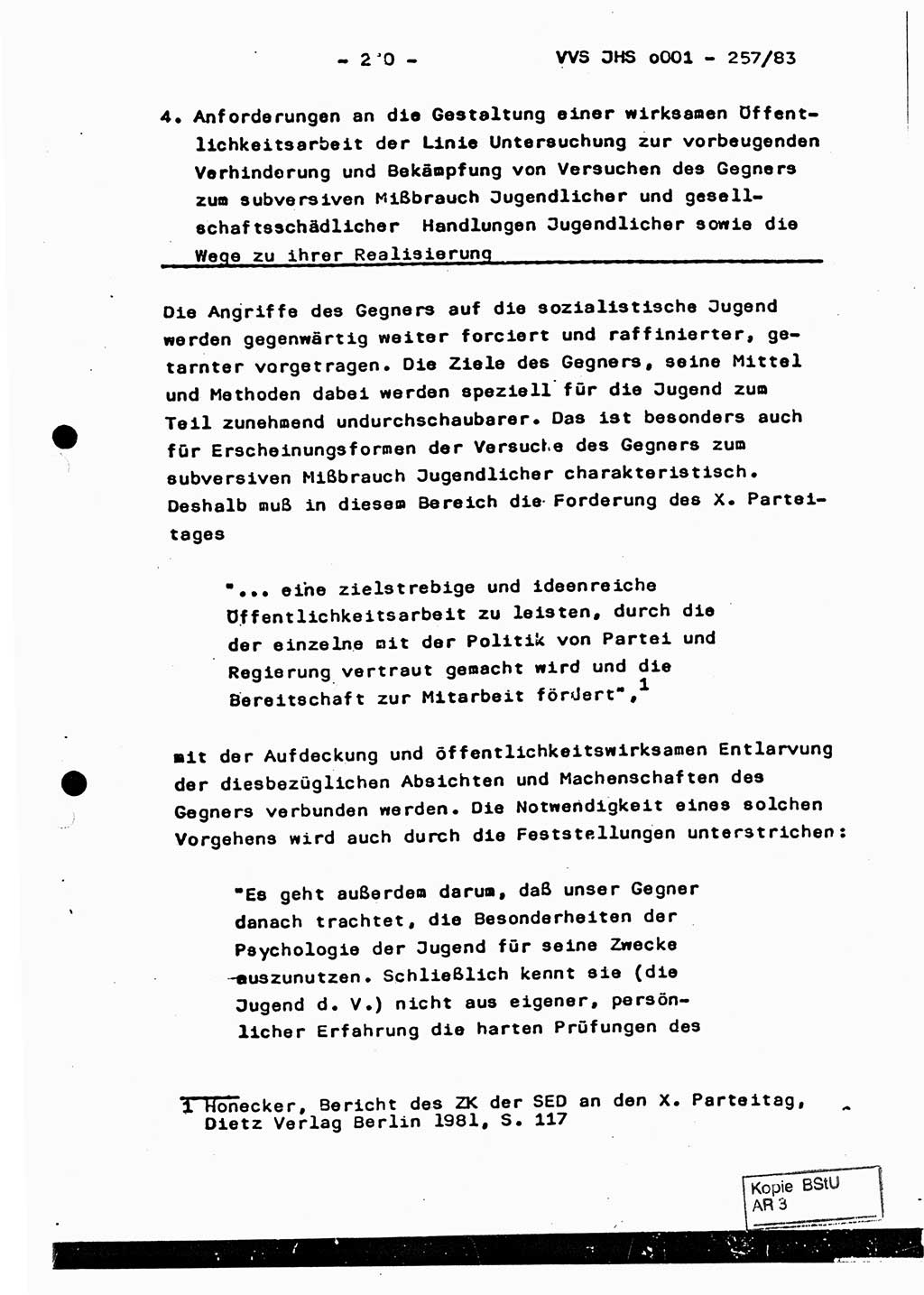 Dissertation, Oberst Helmut Lubas (BV Mdg.), Oberstleutnant Manfred Eschberger (HA IX), Oberleutnant Hans-Jürgen Ludwig (JHS), Ministerium für Staatssicherheit (MfS) [Deutsche Demokratische Republik (DDR)], Juristische Hochschule (JHS), Vertrauliche Verschlußsache (VVS) o001-257/83, Potsdam 1983, Seite 240 (Diss. MfS DDR JHS VVS o001-257/83 1983, S. 240)