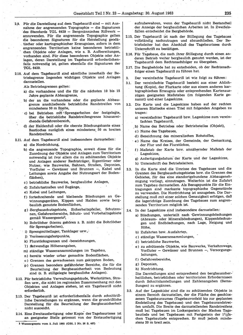 Gesetzblatt (GBl.) der Deutschen Demokratischen Republik (DDR) Teil Ⅰ 1983, Seite 235 (GBl. DDR Ⅰ 1983, S. 235)