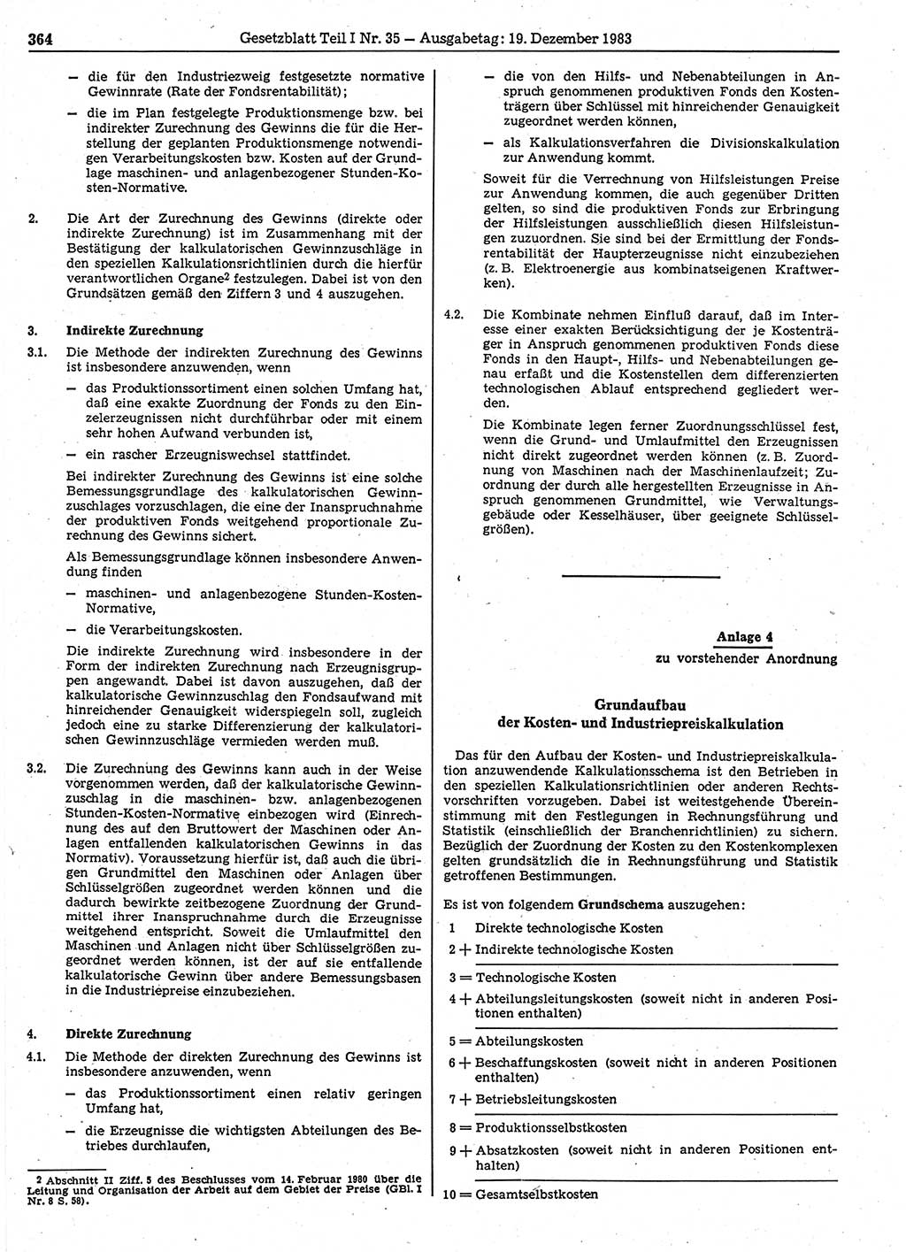 Gesetzblatt (GBl.) der Deutschen Demokratischen Republik (DDR) Teil Ⅰ 1983, Seite 364 (GBl. DDR Ⅰ 1983, S. 364)